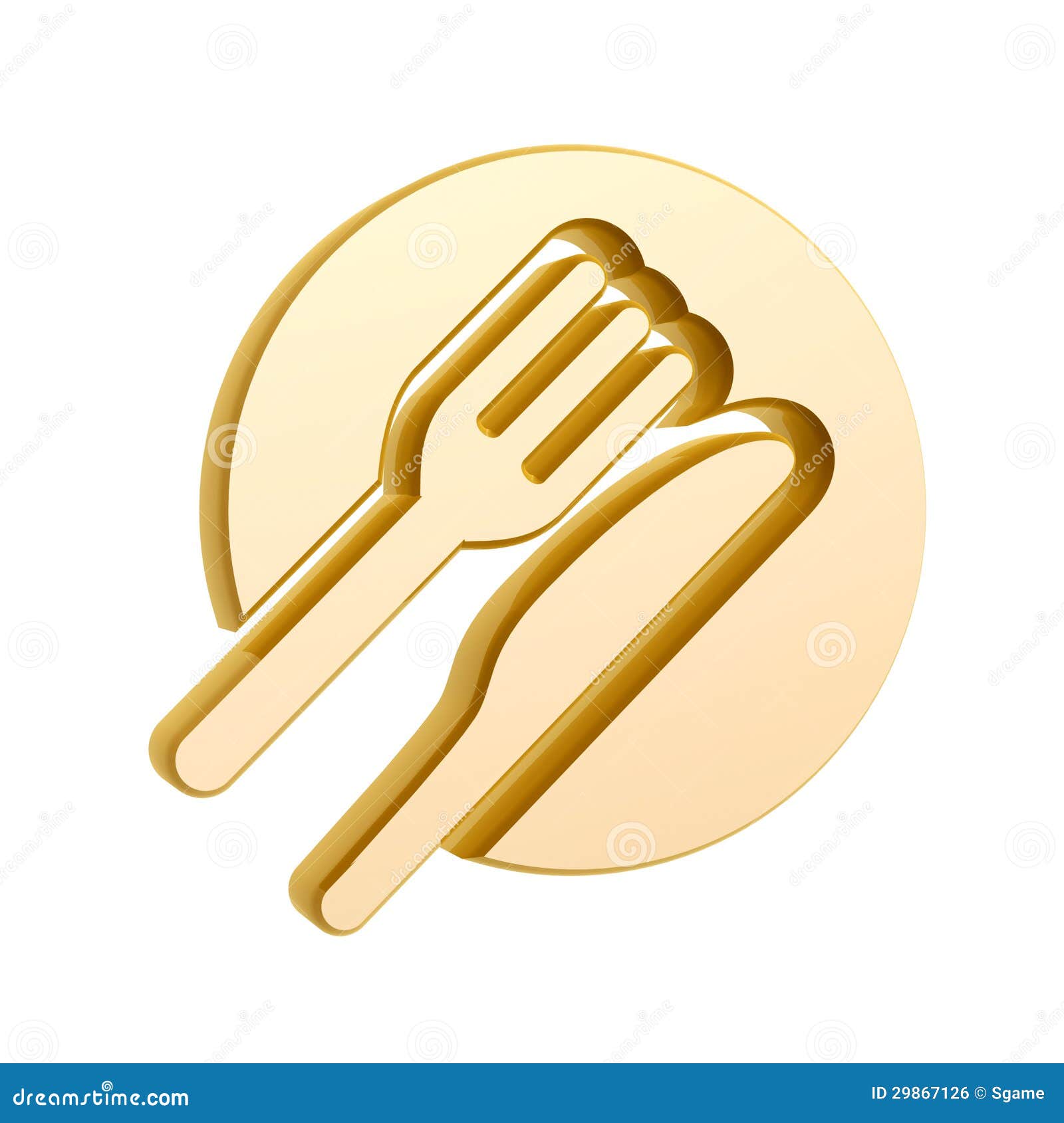 Golden tableware stock illustration. Illustration of isolated 29867126