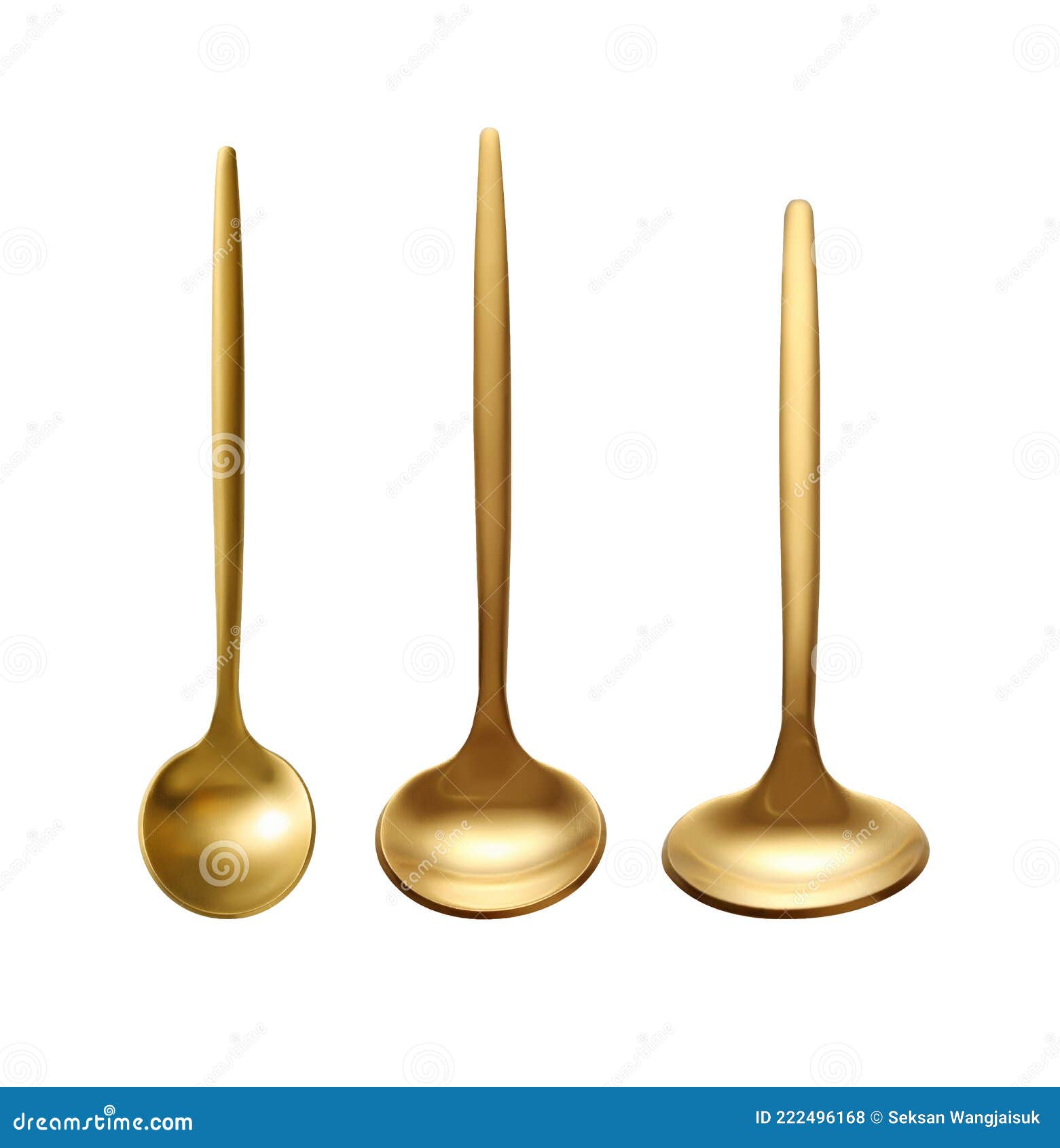Golden Tea Spoon on a White Background Stock Photo Image of beautiful