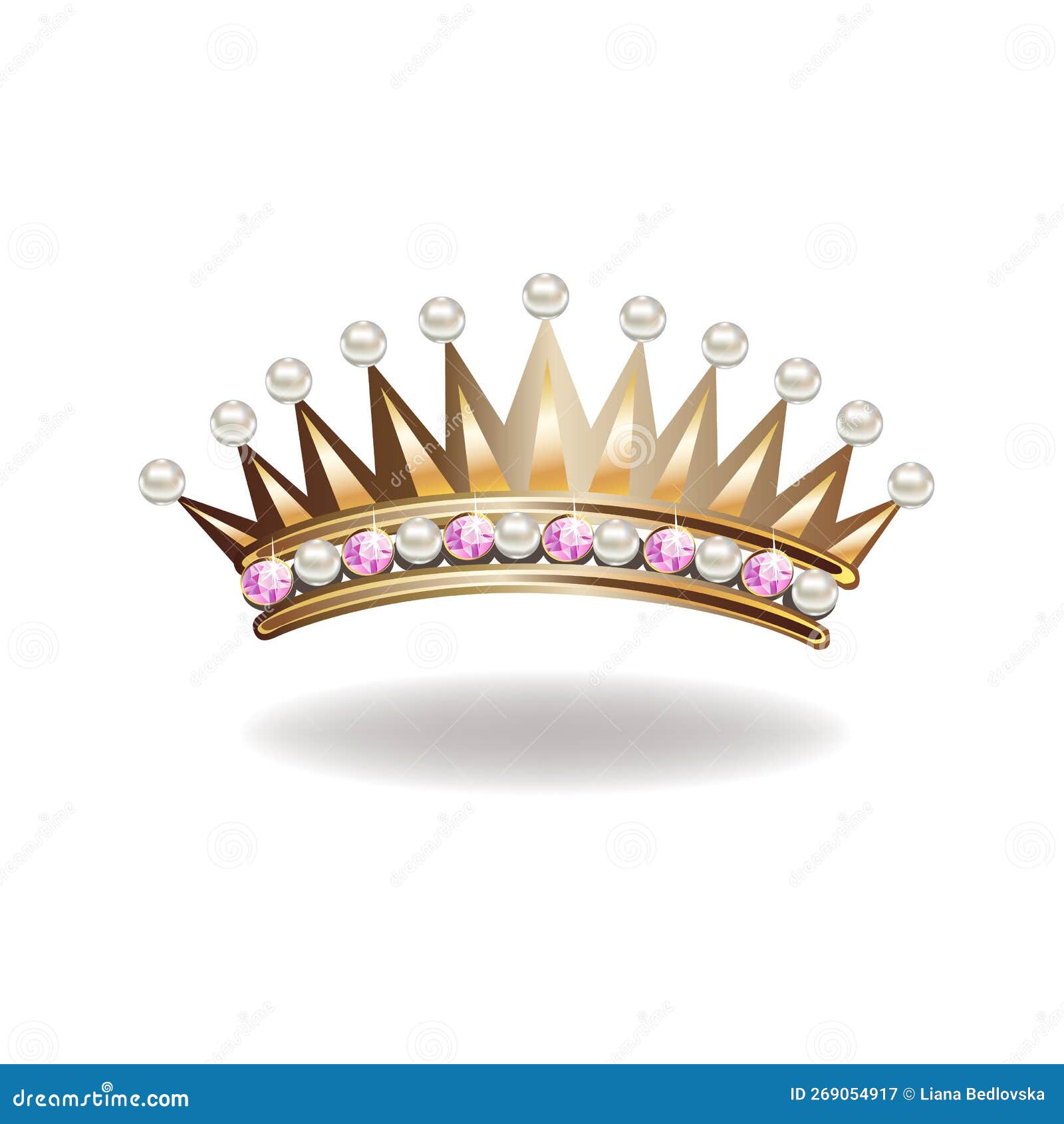 Golden Tiara for a Princess Stock Vector Illustration of majestic