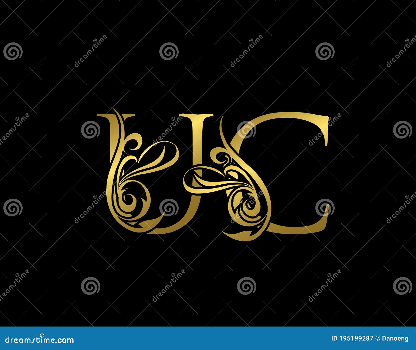 Golden U C And Uc Luxury Letter Logo Icon Graceful Royal Style Luxury Gold Alphabet Arts Logo Stock Vector Illustration Of Success Style
