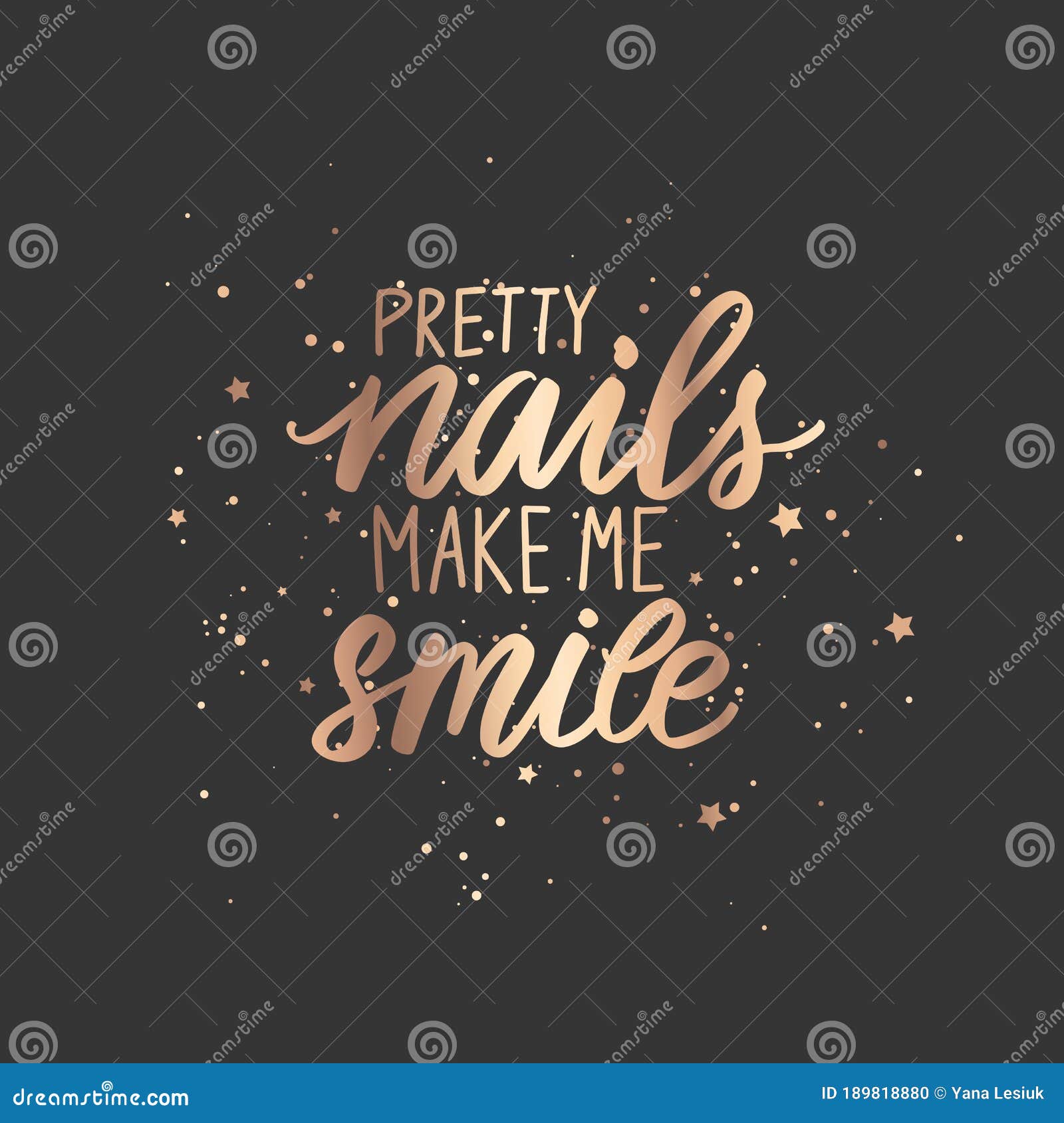 Handwritten Lettering Set About Nails Nail Stock Vector (Royalty Free)  1722185059 | Shutterstock