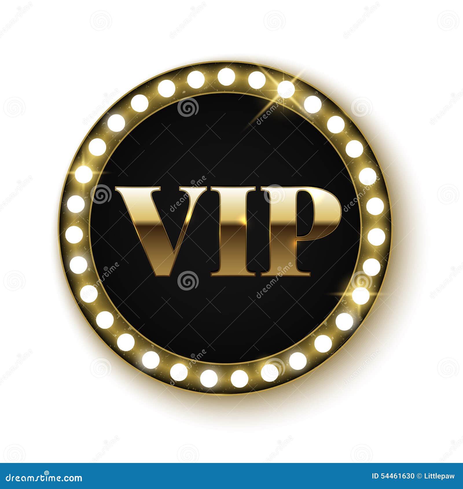 Golden Vip Banner With Lights Stock Vector Image 54461630
