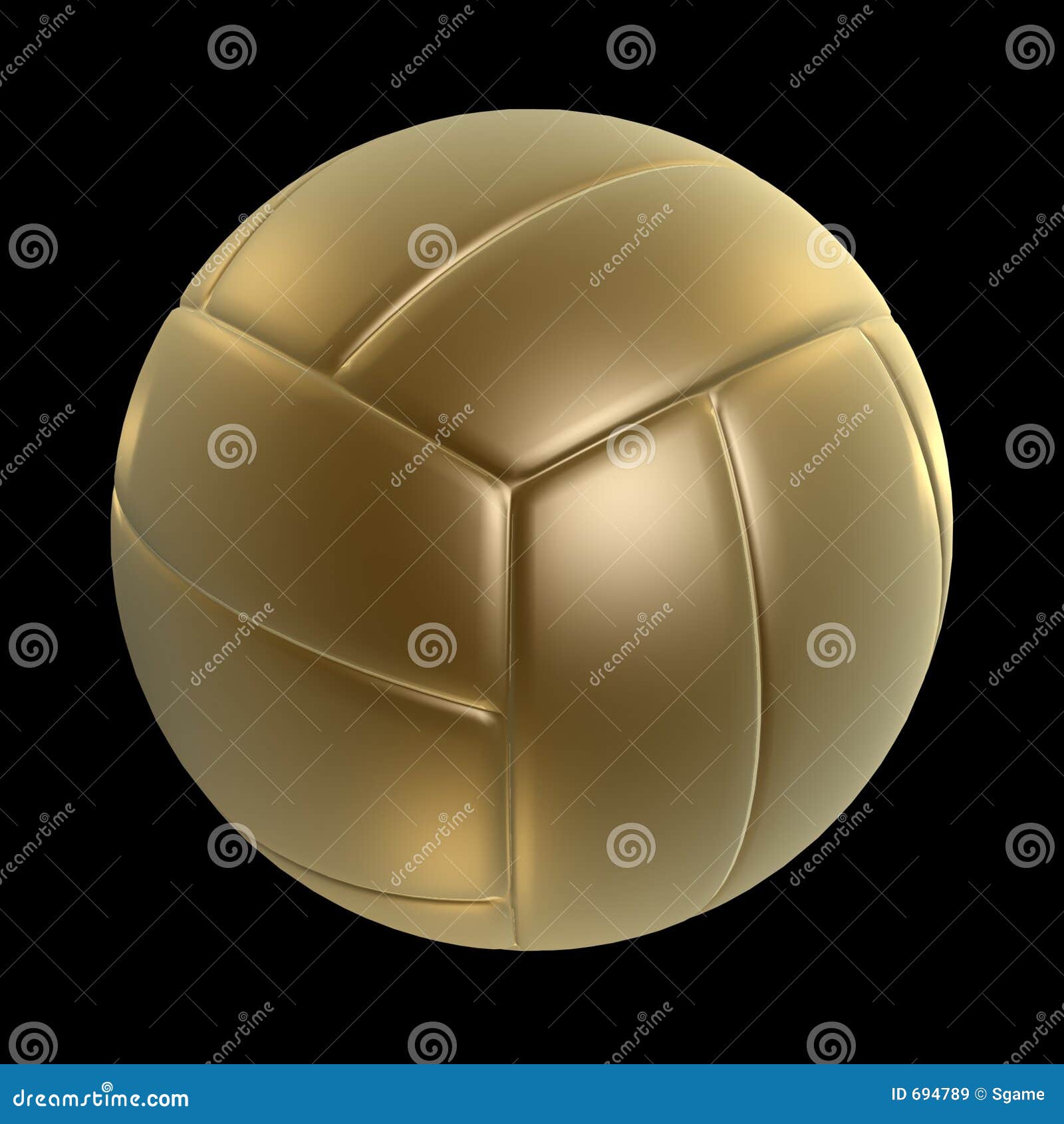 Golden volleyball stock illustration. Illustration of competition - 694789