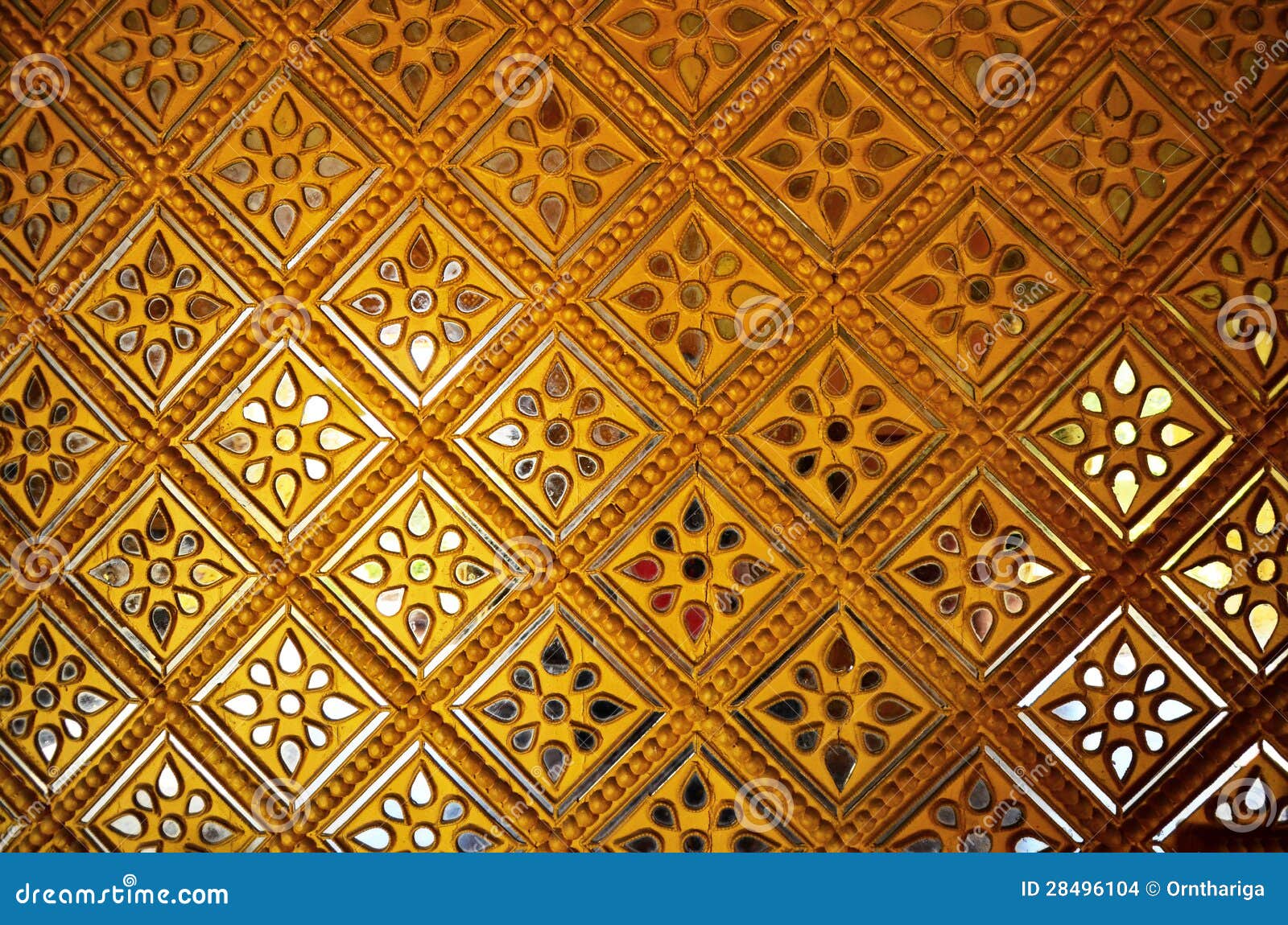 Golden wall stock photo. Image of pegu, mosaic, asia 28496104