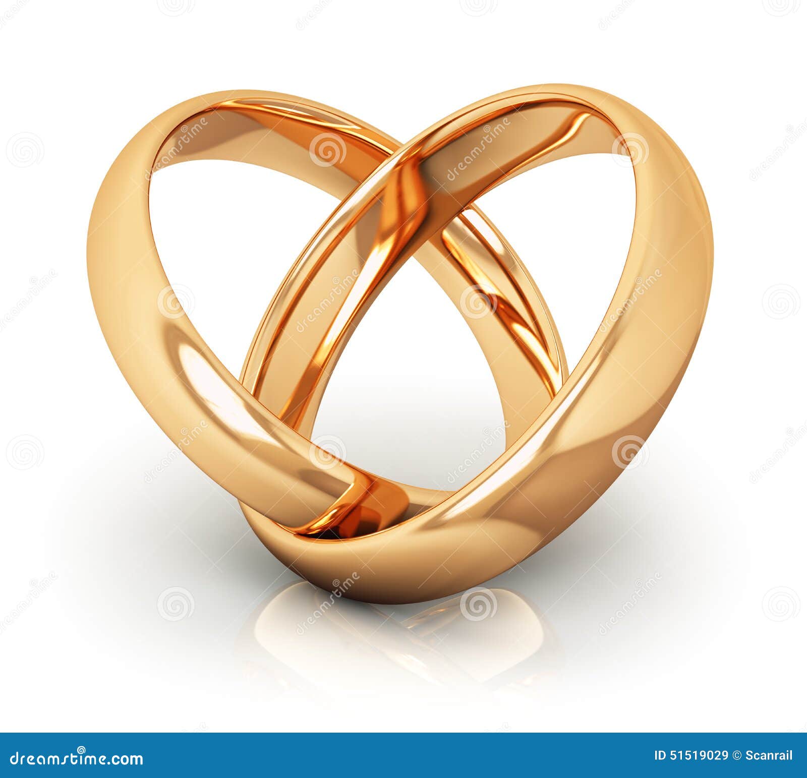 Golden Wedding  Rings  Stock Illustration Image 51519029