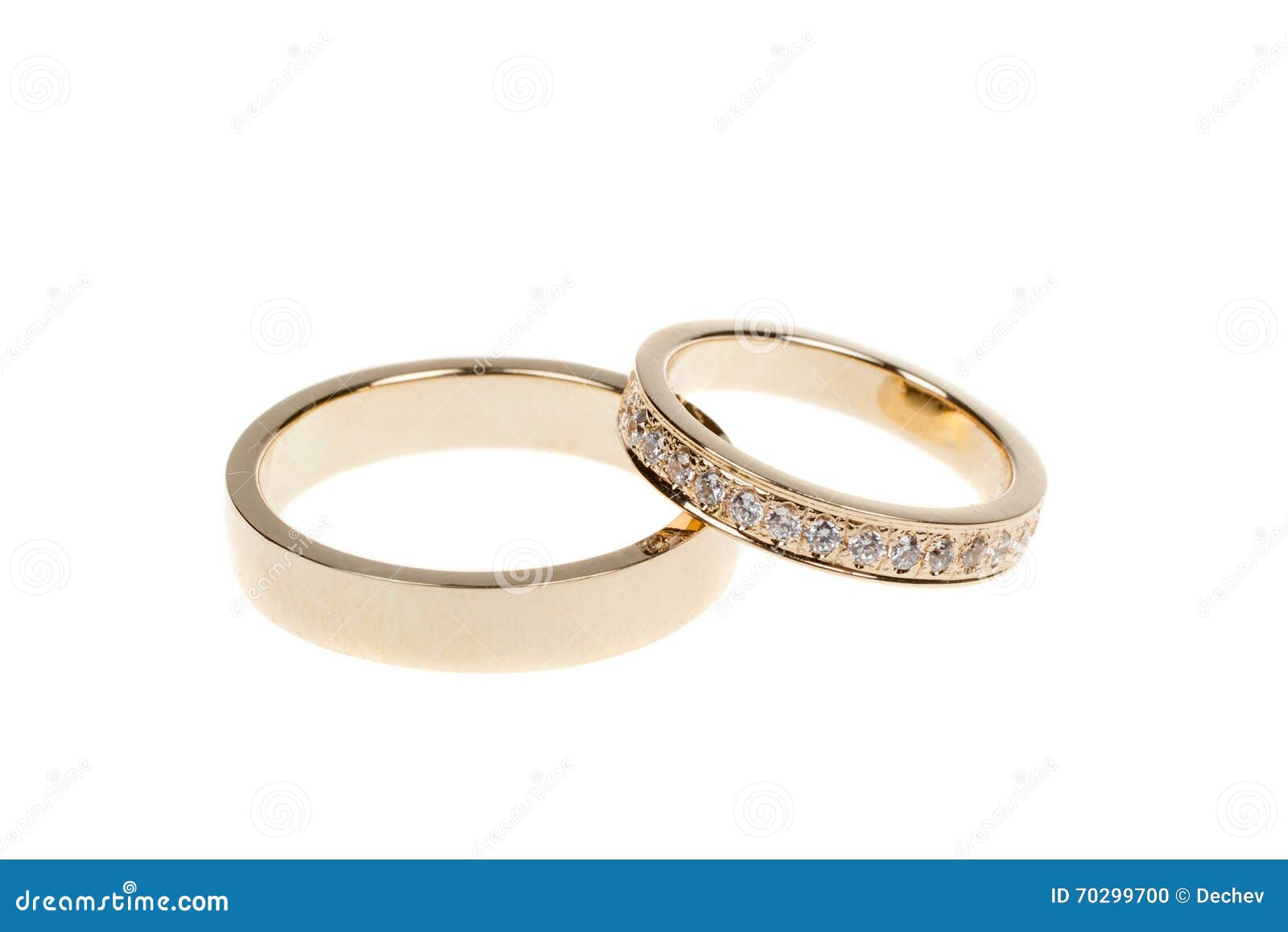 Golden Wedding Rings, Isolated on White Stock Photo Image of rings