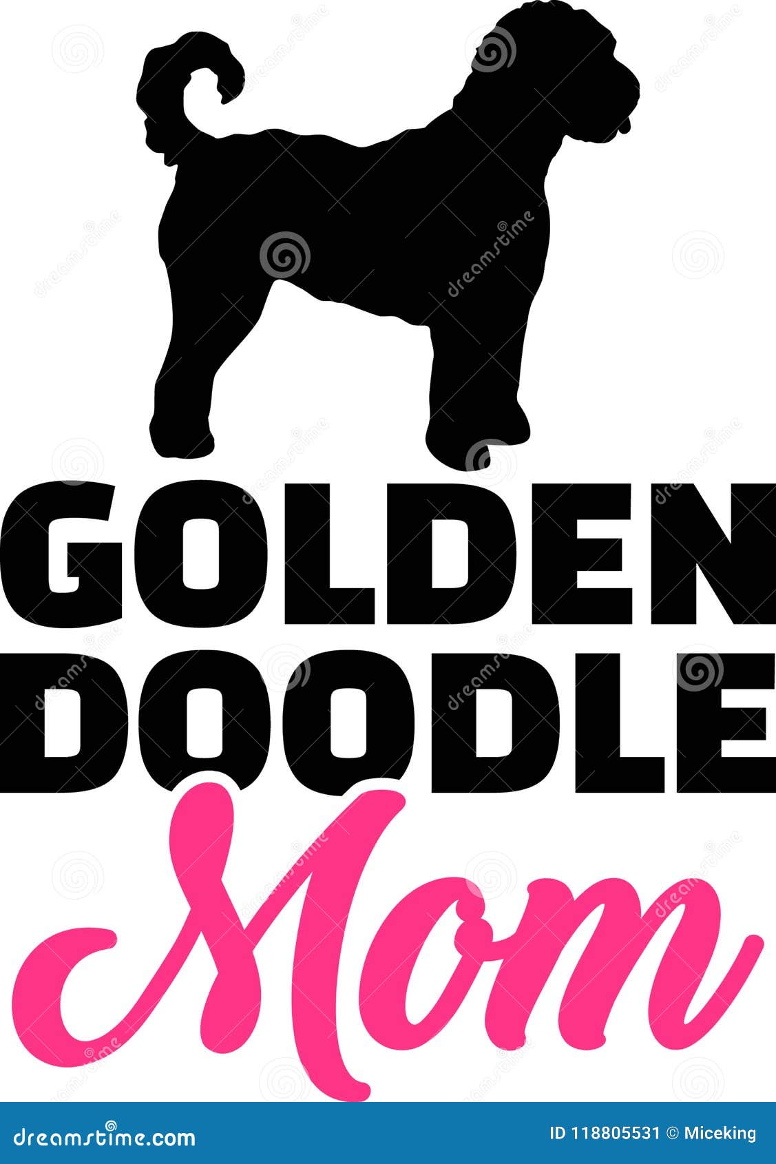 Download Goldendoodle Mom Silhouette Stock Vector - Illustration of ...