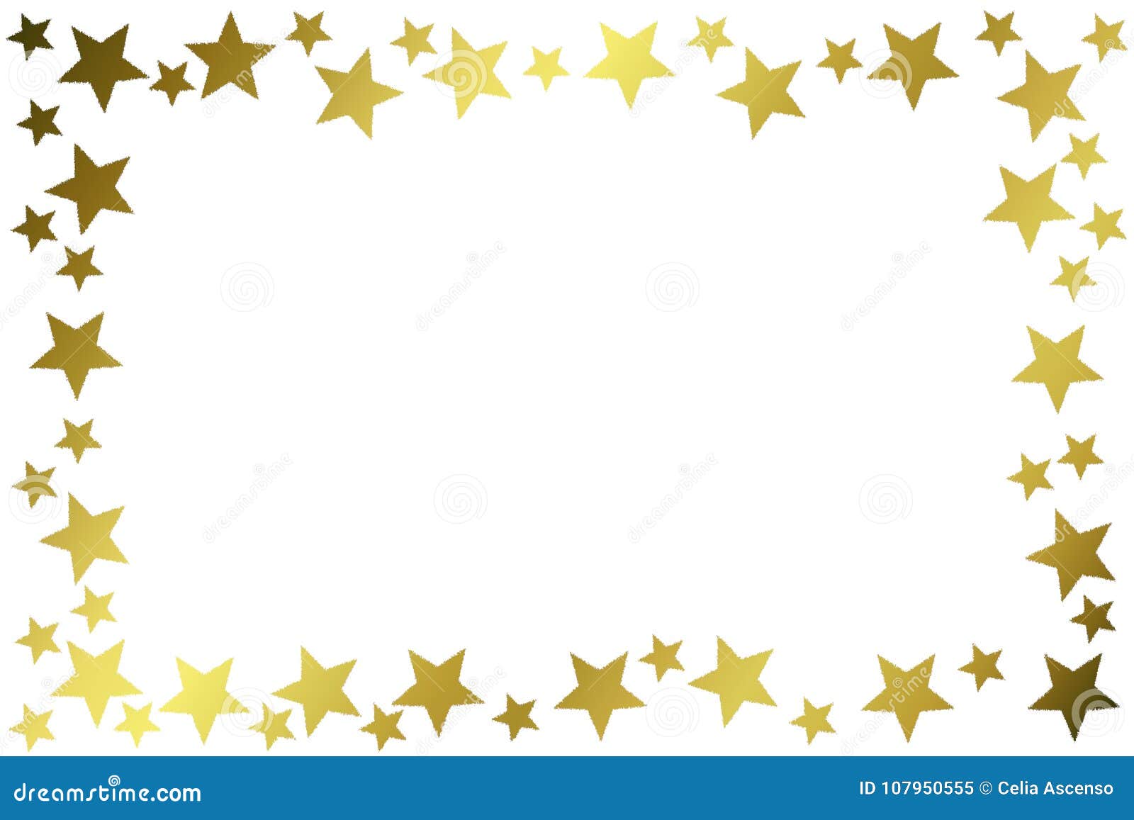 Goldene Stern Funkeln Rahmen Grenze Stock Abbildung Illustration Von Rahmen Goldene