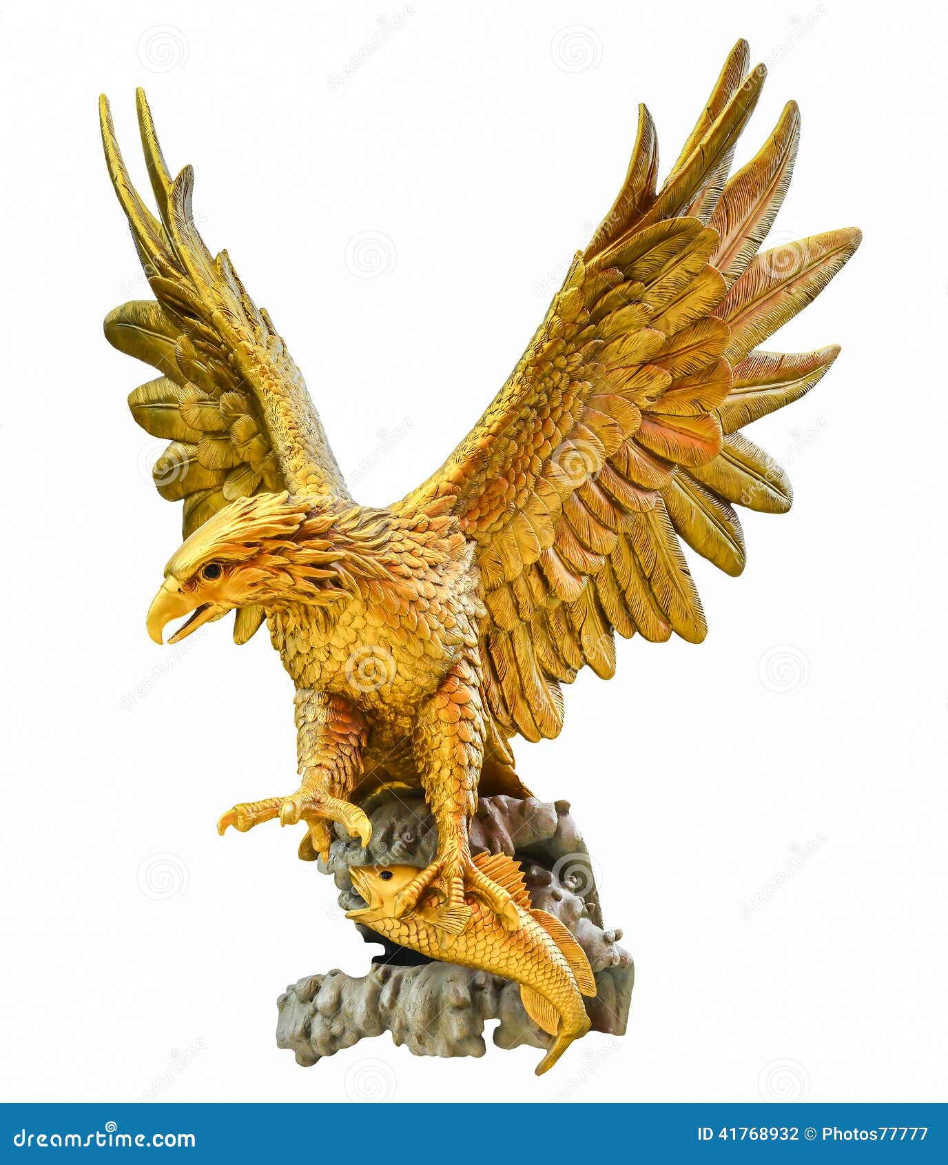 Goldener AdlerStatue stockfoto. Bild von künstlerisch 41768932