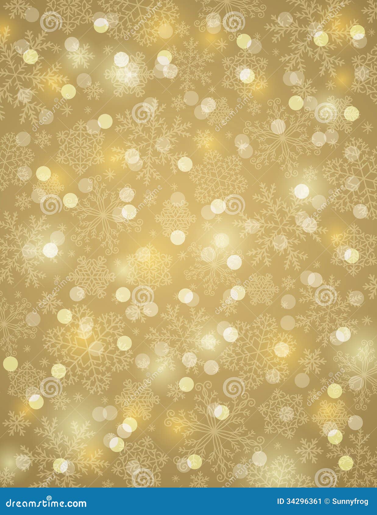 Goldener Hintergrund Mit Schneeflocken Vektor Vektor Abbildung Illustration Von Hintergrund Goldener