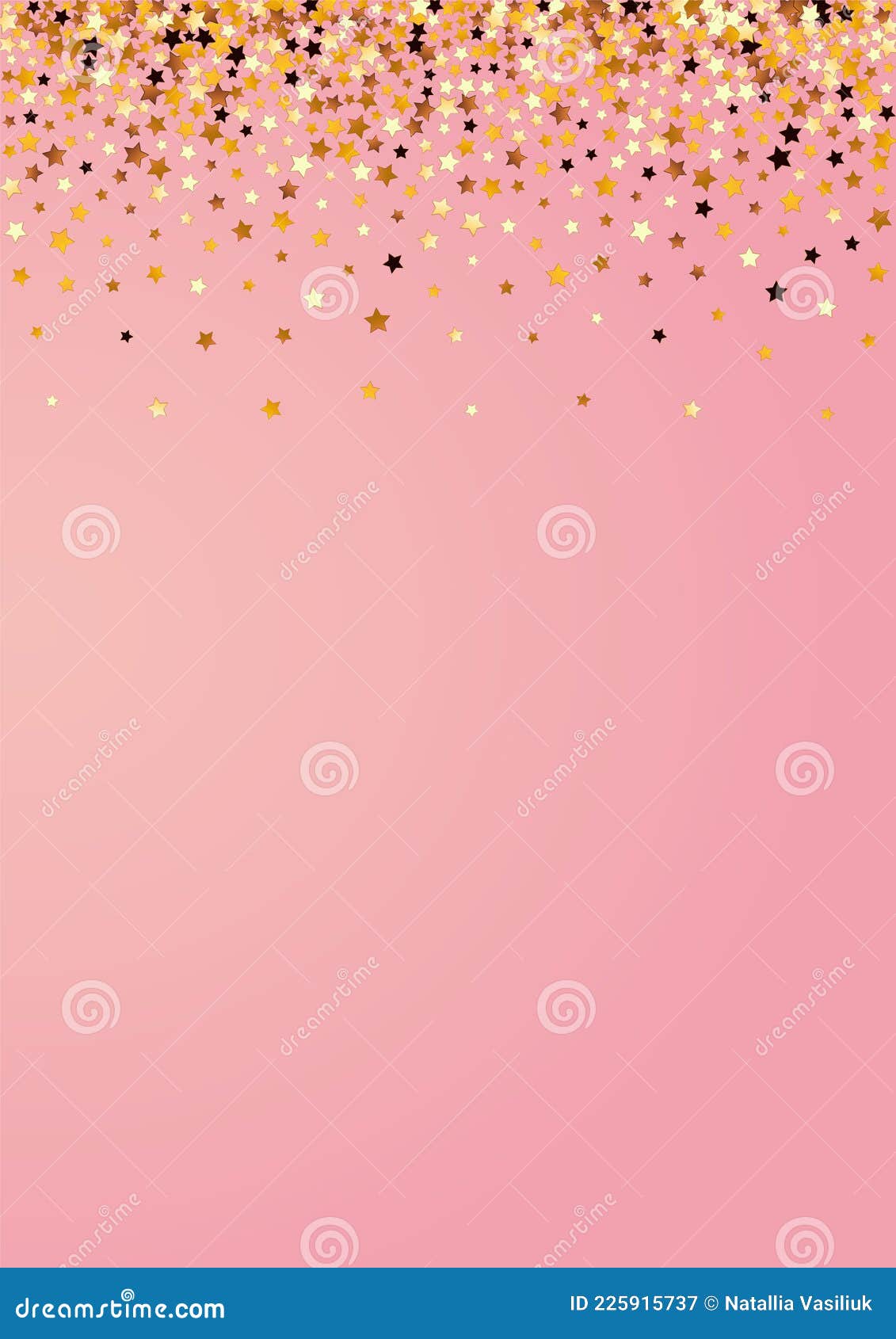 Goldener Sternvektor Rosa Hintergrund. Goldglänzend Stock Abbildung -  Illustration von konfetti, magie: 225915737