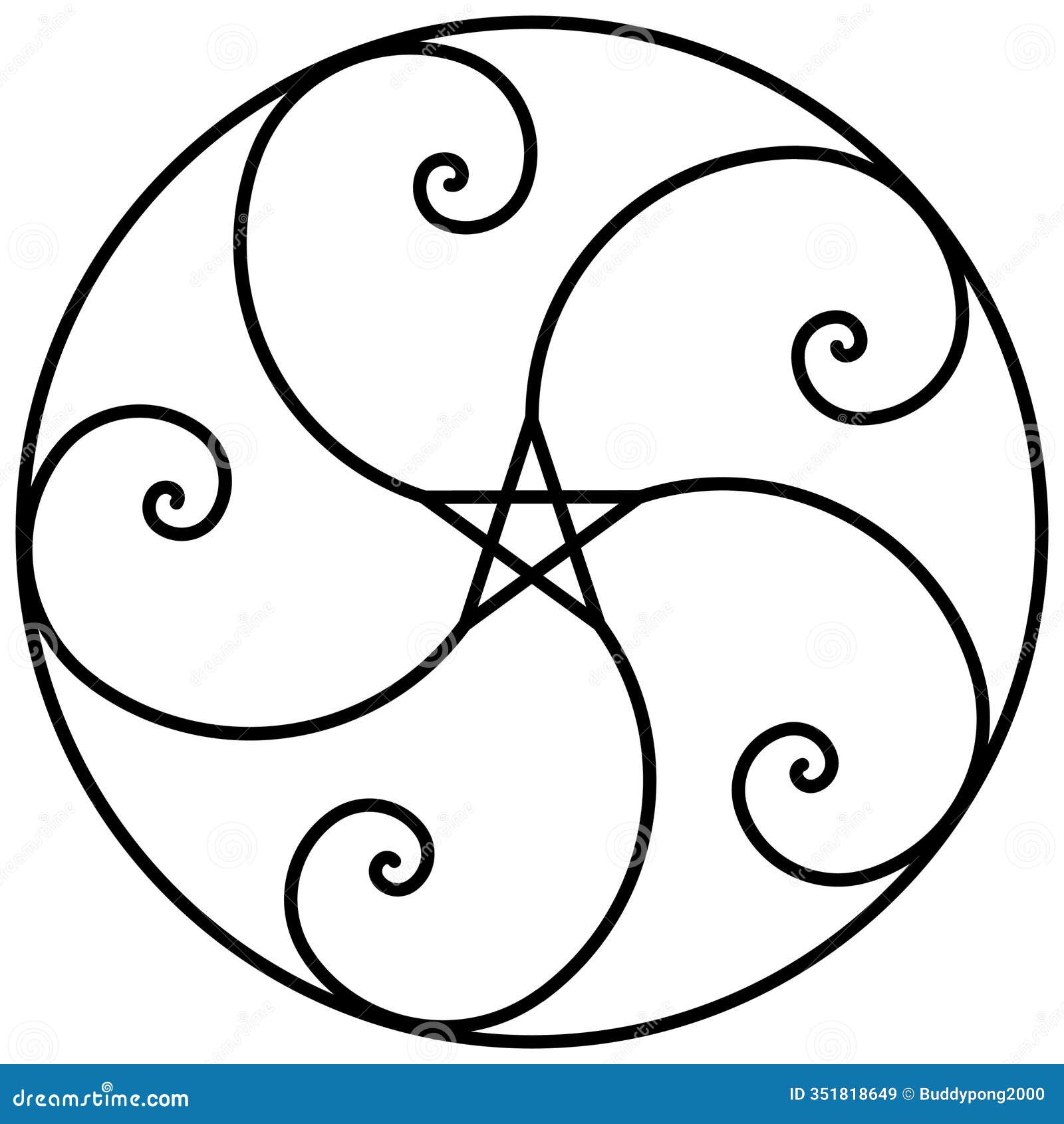 golden ration fibonacci pattern for logo icon background web graphic tattoo.  