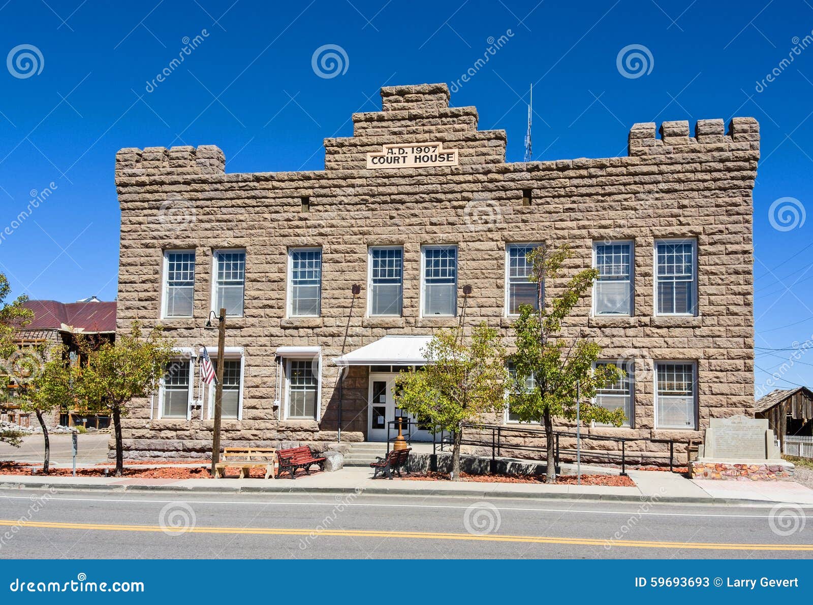 Goldfield, Nevada. Historic Courthouse Stock Image Image of