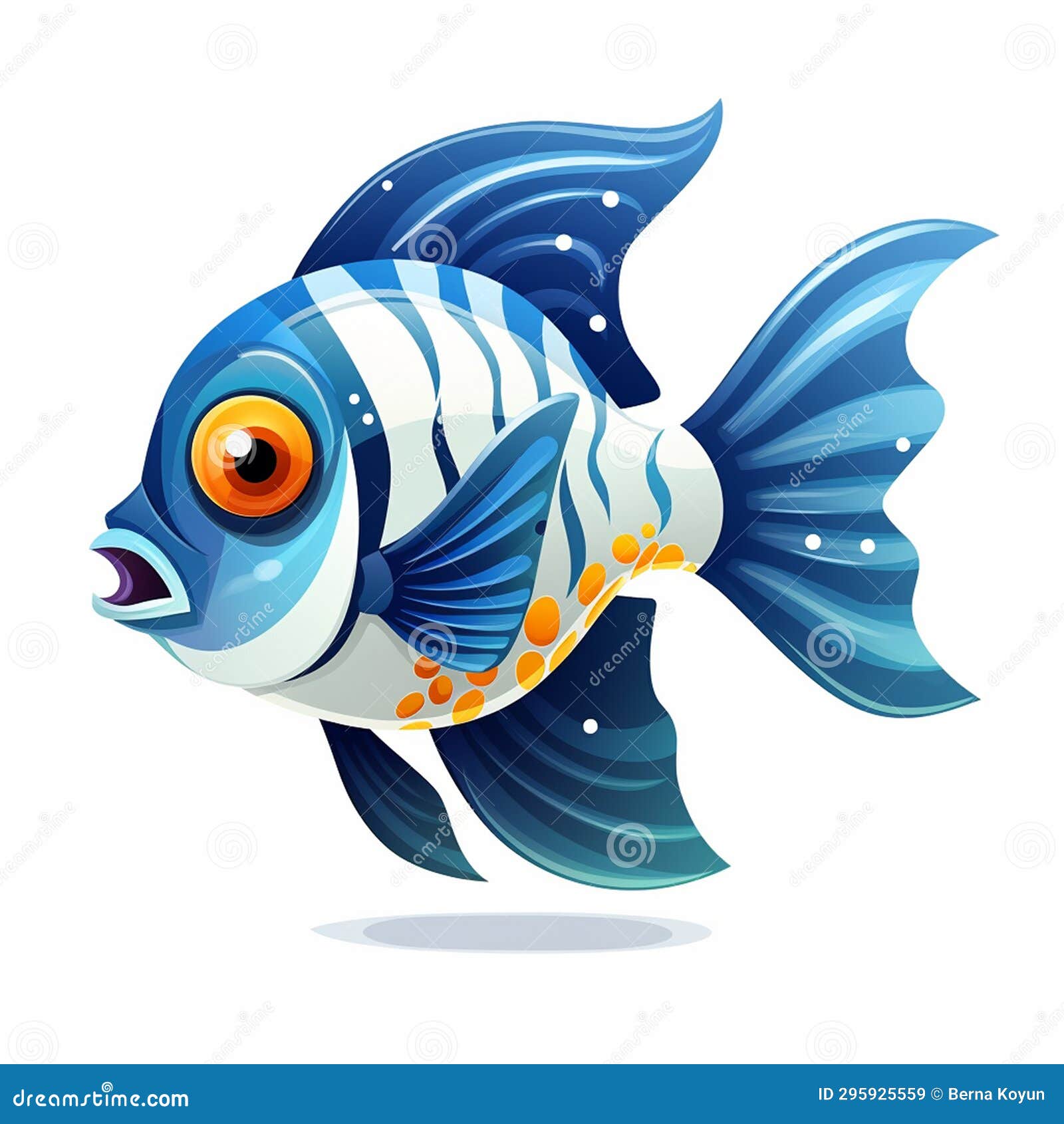 Goldfish Drawing for Greeting Card Templates Stock Illustration