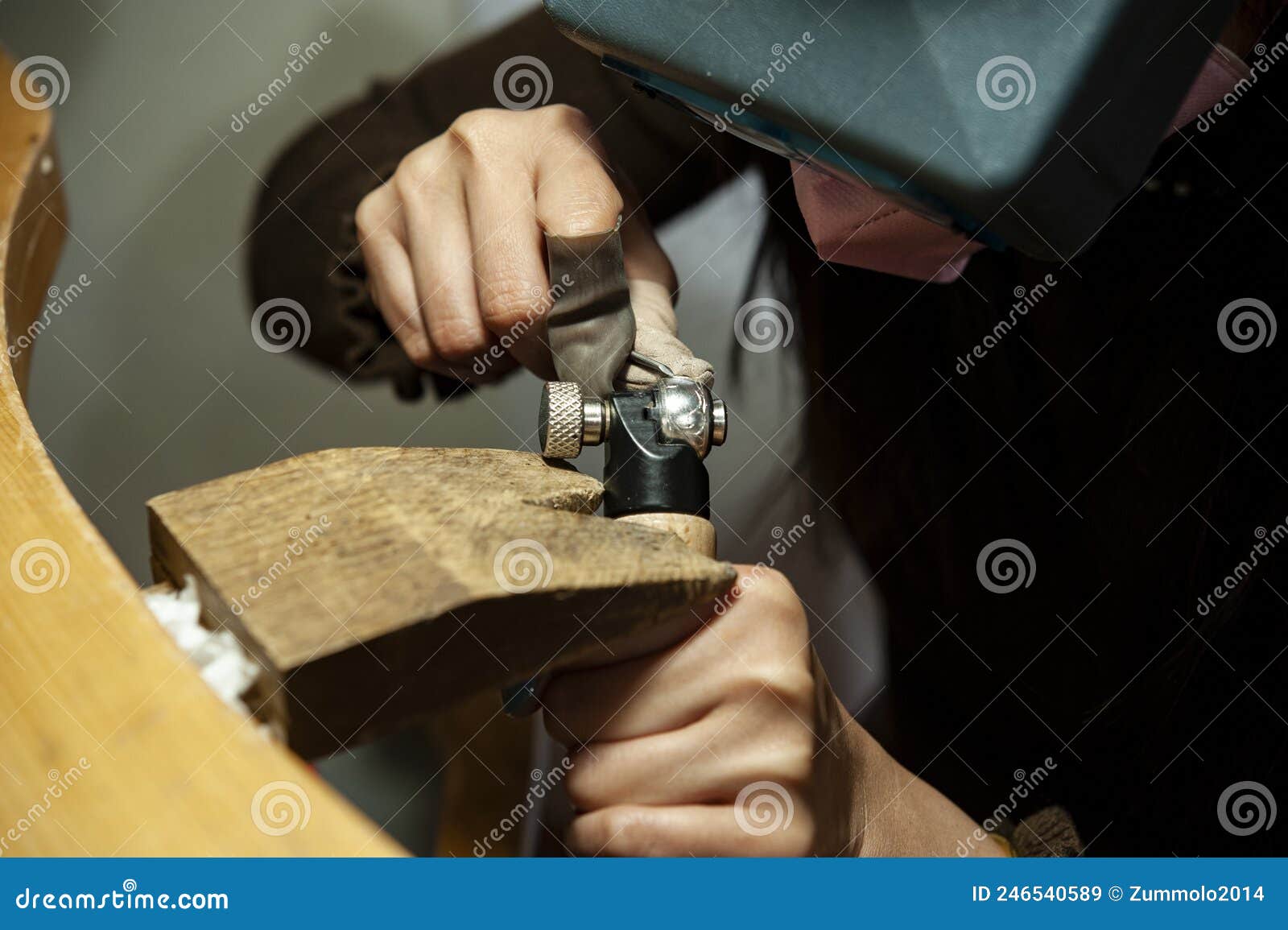 Goldsmith at Work in His Stock Image Image of piece
