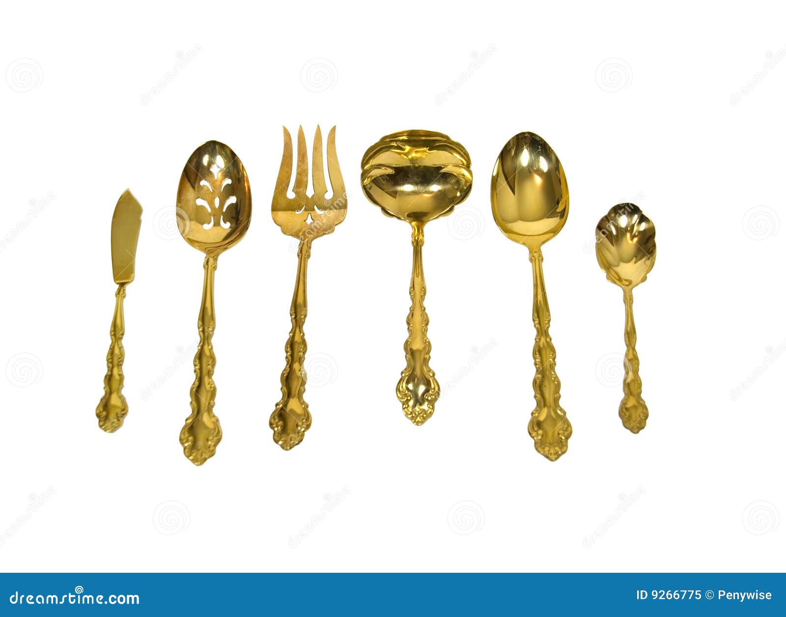 Goldware for a Luxurious Table Stock Image Image of table, spread