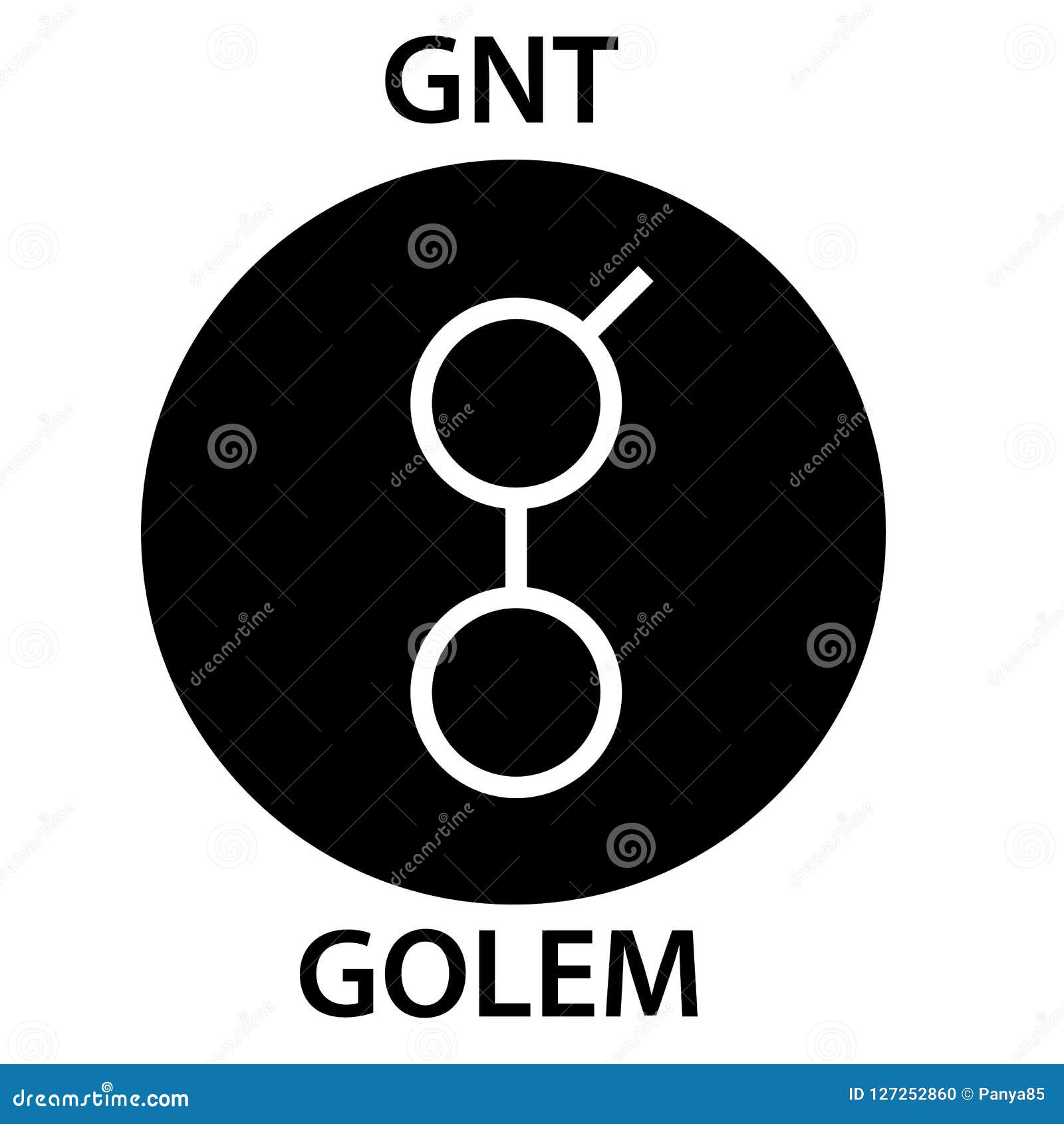 Golem Coin Cryptocurrency Blockchain Icon. Virtual ...