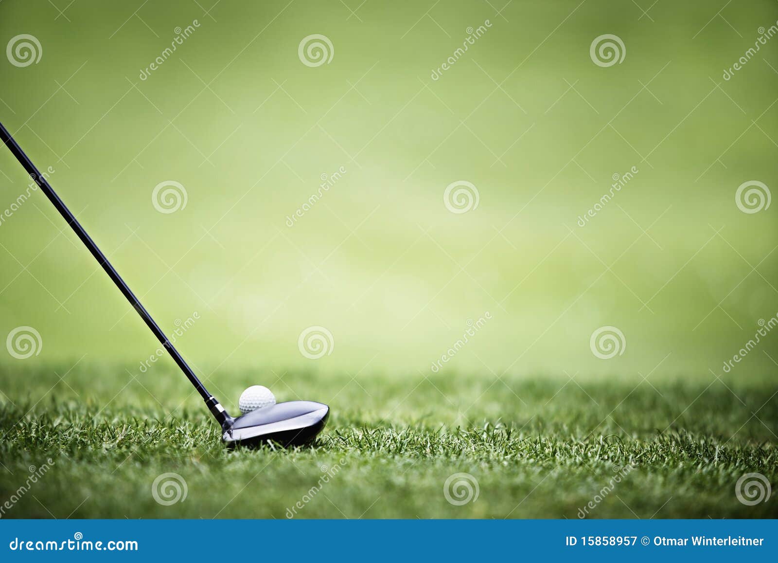 golf background with driver and ball.