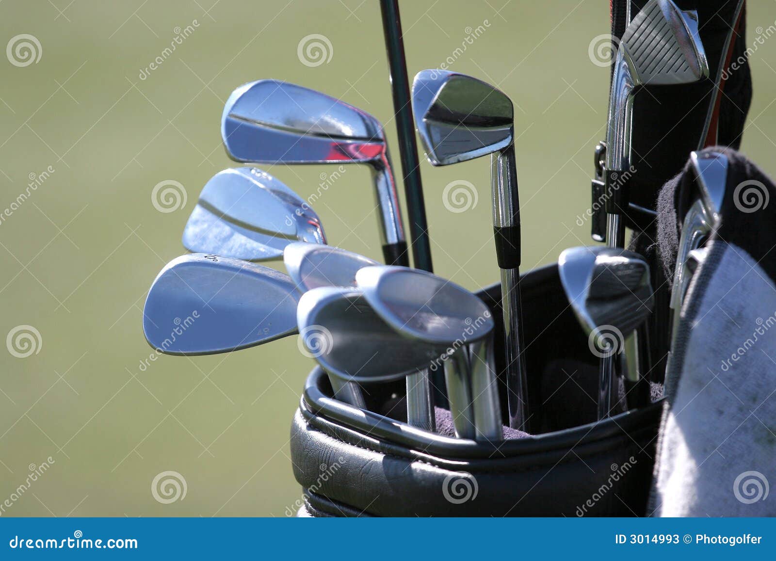 Golf Bag and the Set of Clubs Stock Image Image of green, golf 3014993