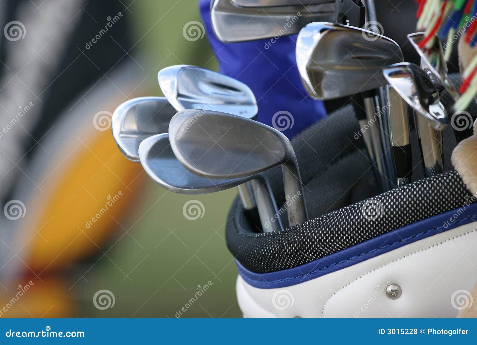 Golf bag and set of clubs stock photo. Image of iron, colors 3015228