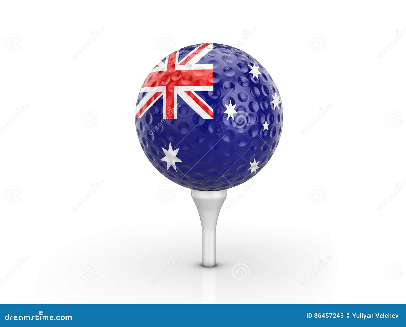 Golf ball Australia flag stock illustration. Illustration of australia