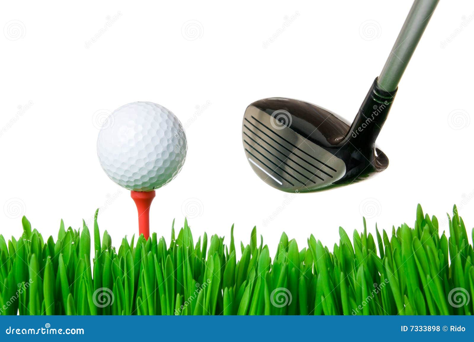 Golf ball and club stock photo. Image of leisure, strike 7333898