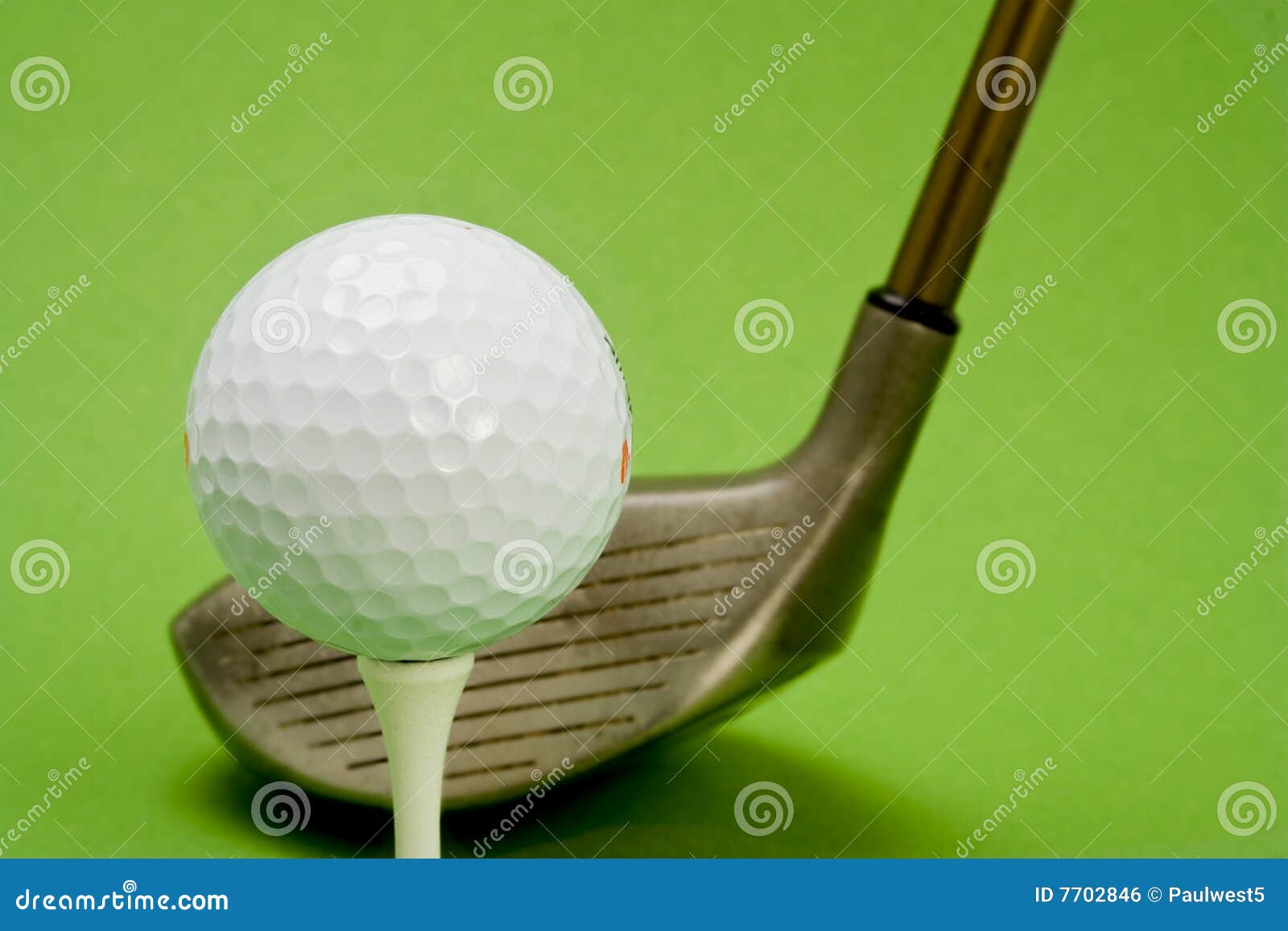 Golf ball and club stock photo. Image of background, club 7702846