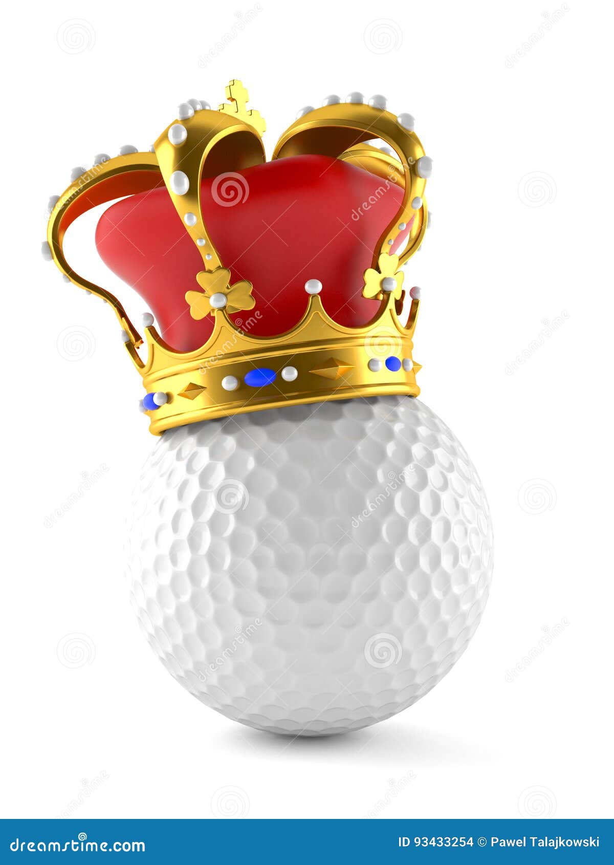 Golf ball with crown stock illustration. Illustration of golf 93433254