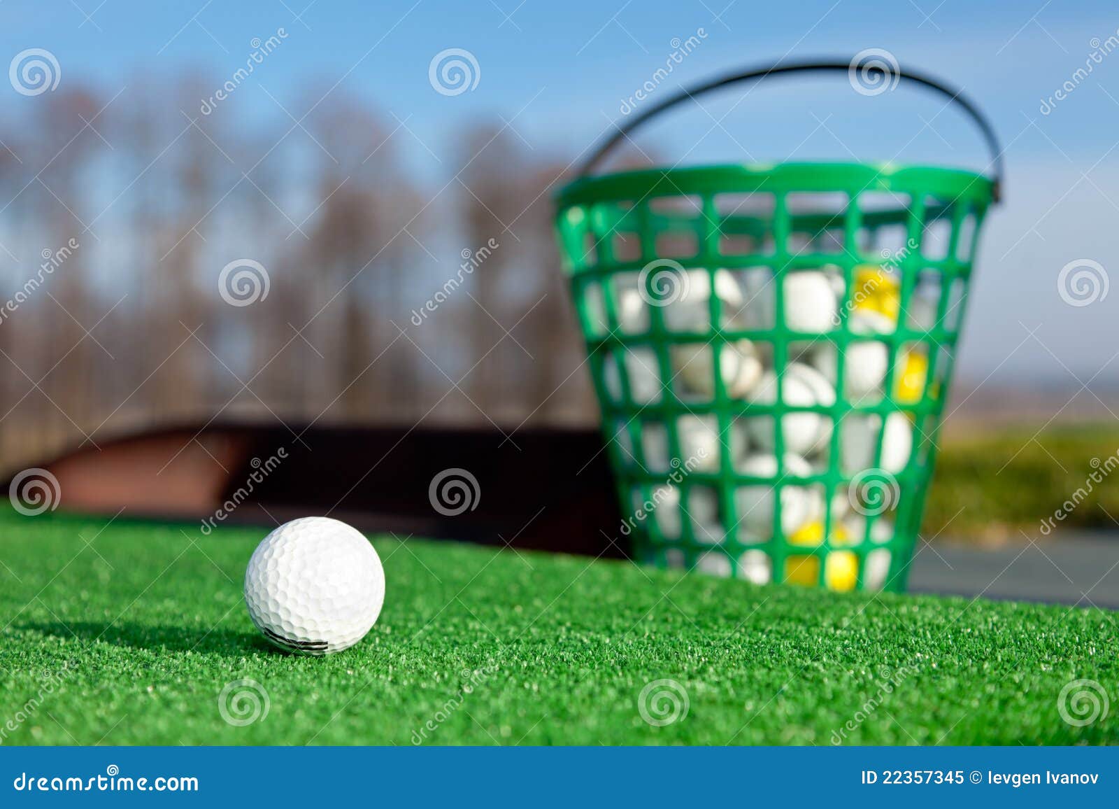 golf ball on driving range