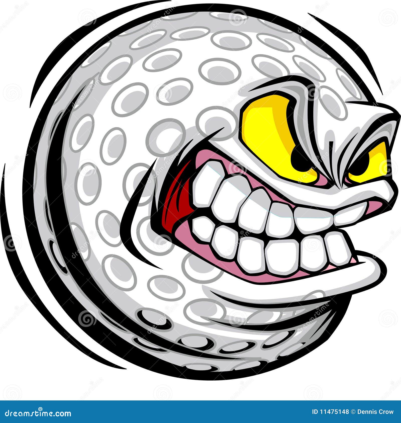 Golf Ball Face Vector Image Stock Vector Illustration of sport