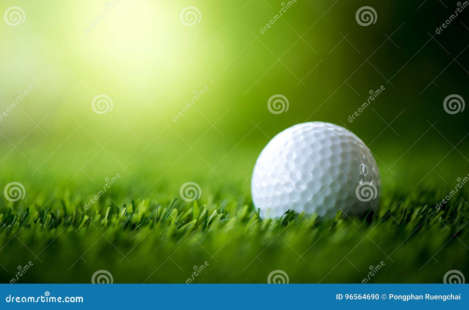 Golf ball on fairway stock photo. Image of lifestyle 96564690
