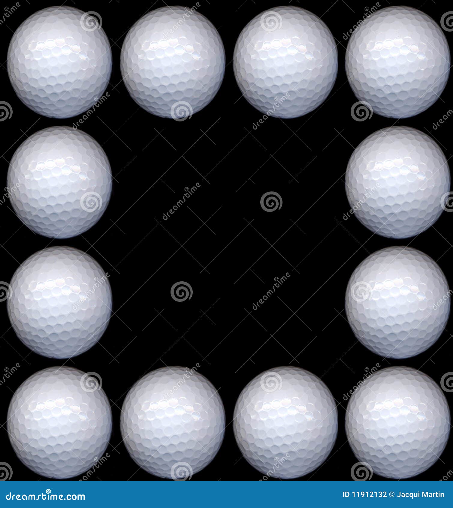 Golf ball frame stock photo. Image of competition, white - 11912132