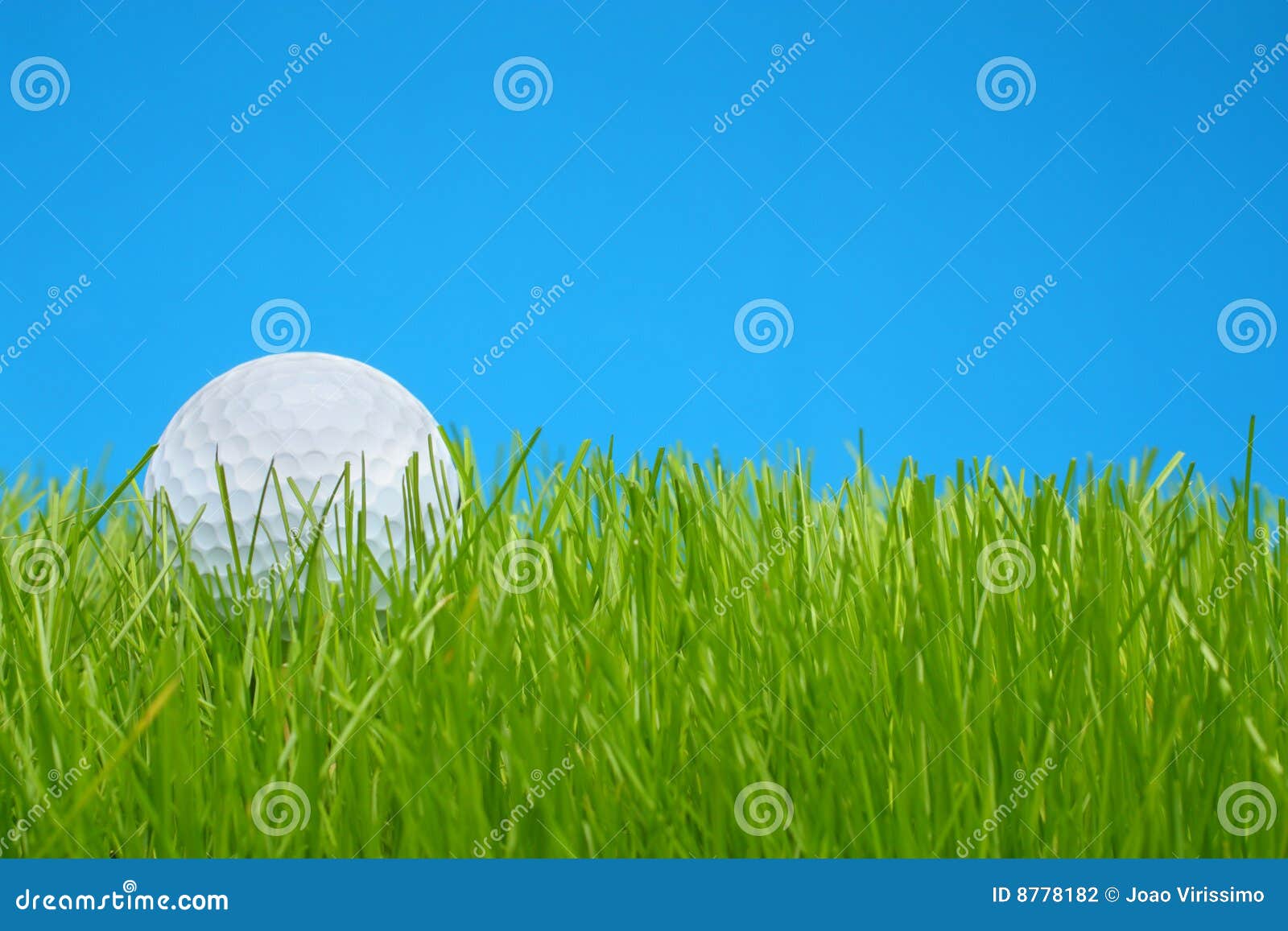 Golf ball in grass stock photo. Image of equipment, sphere 8778182