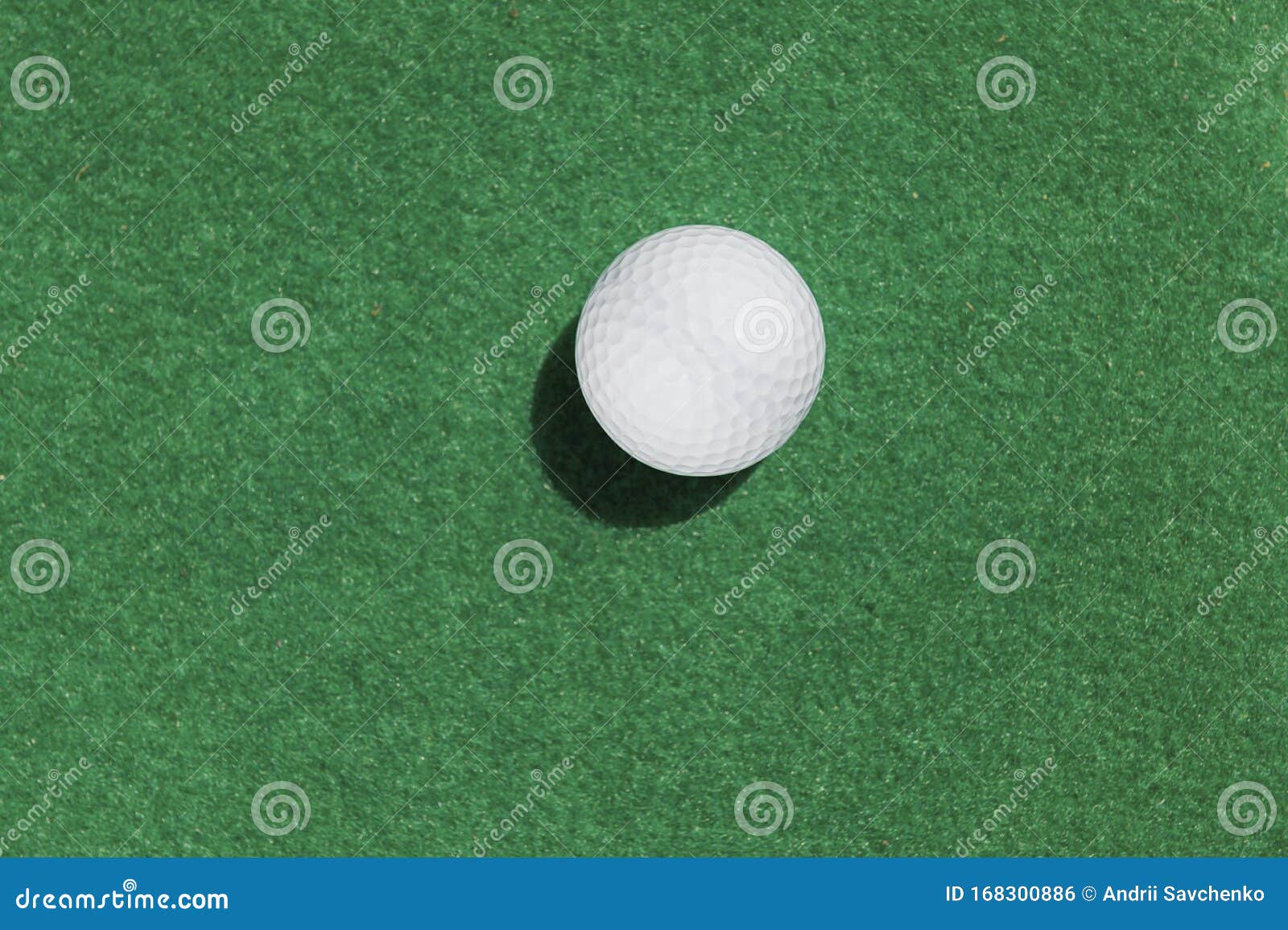 Golf Ball on Green Background, Top View Stock Photo Image of green, golf 168300886