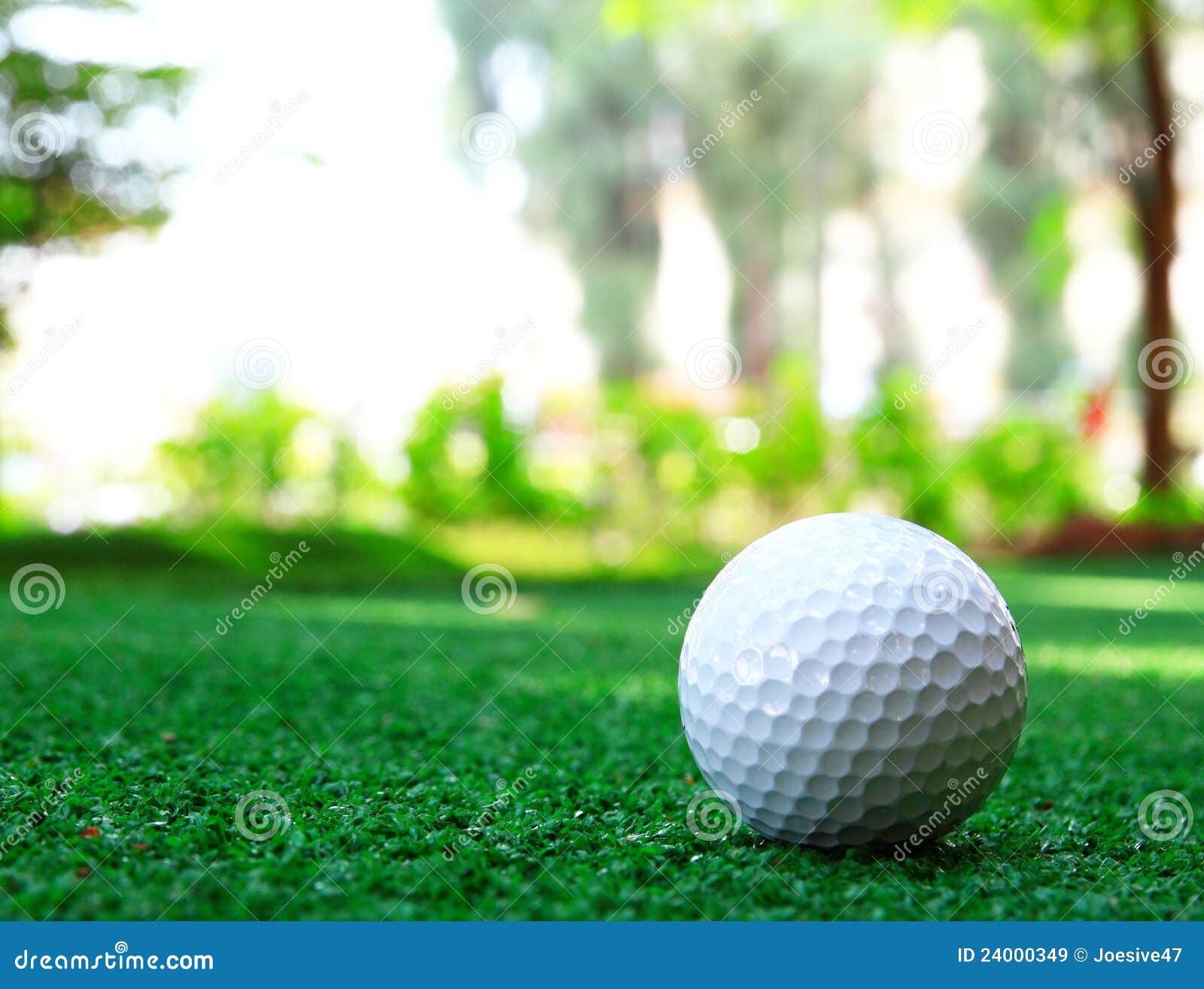Golf Ball on the Green Grass Stock Image Image of golfing, macro