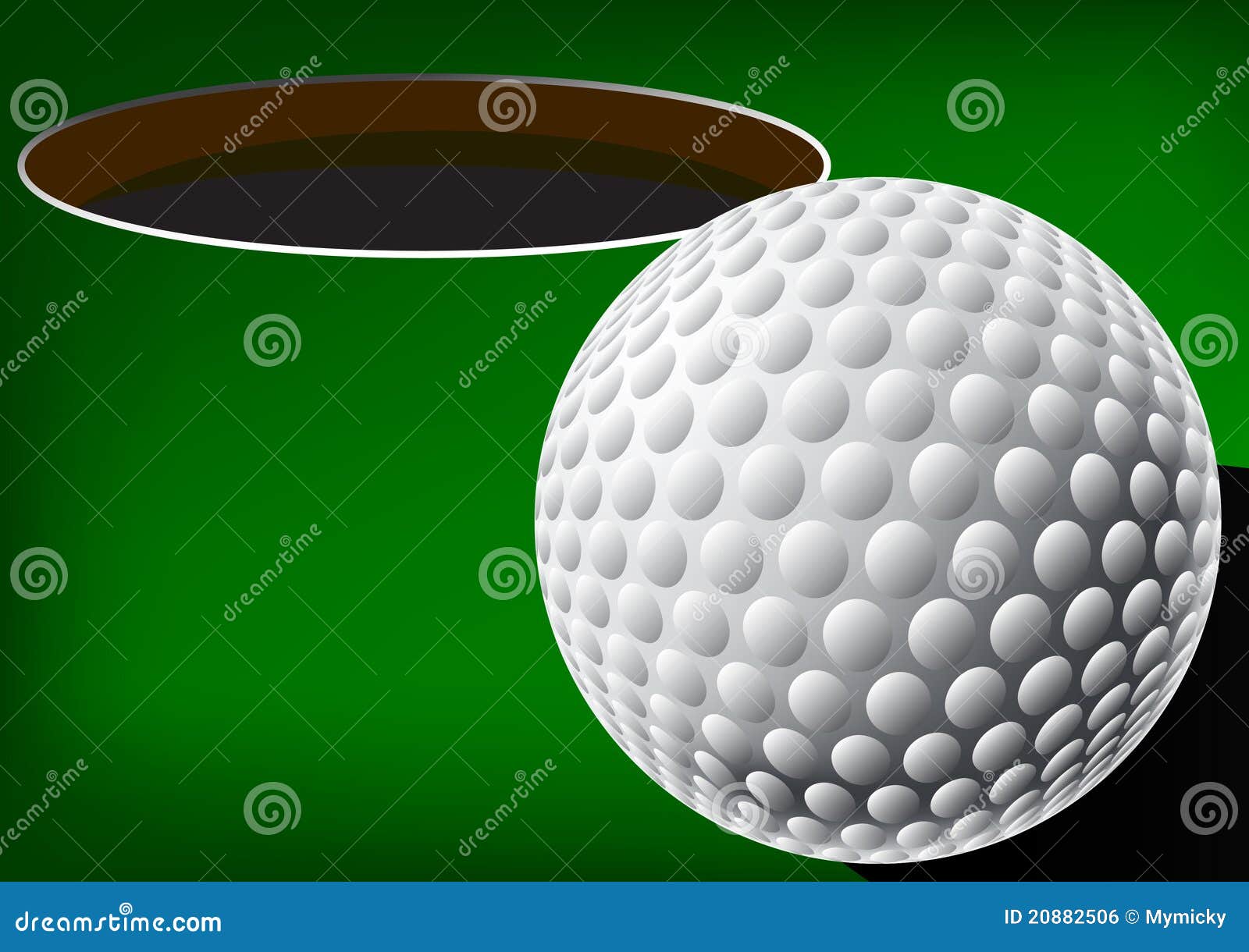Golf ball with hole stock illustration. Illustration of player 20882506