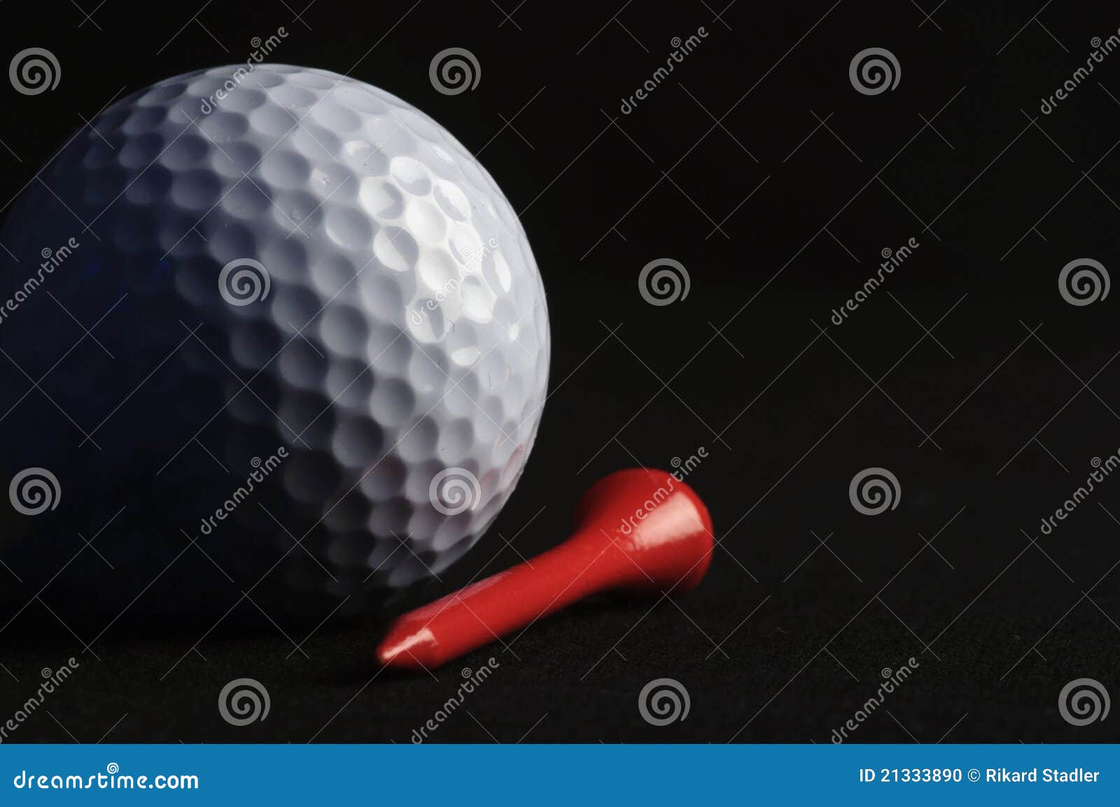 Golf ball with red tee stock photo. Image of single, activity 21333890