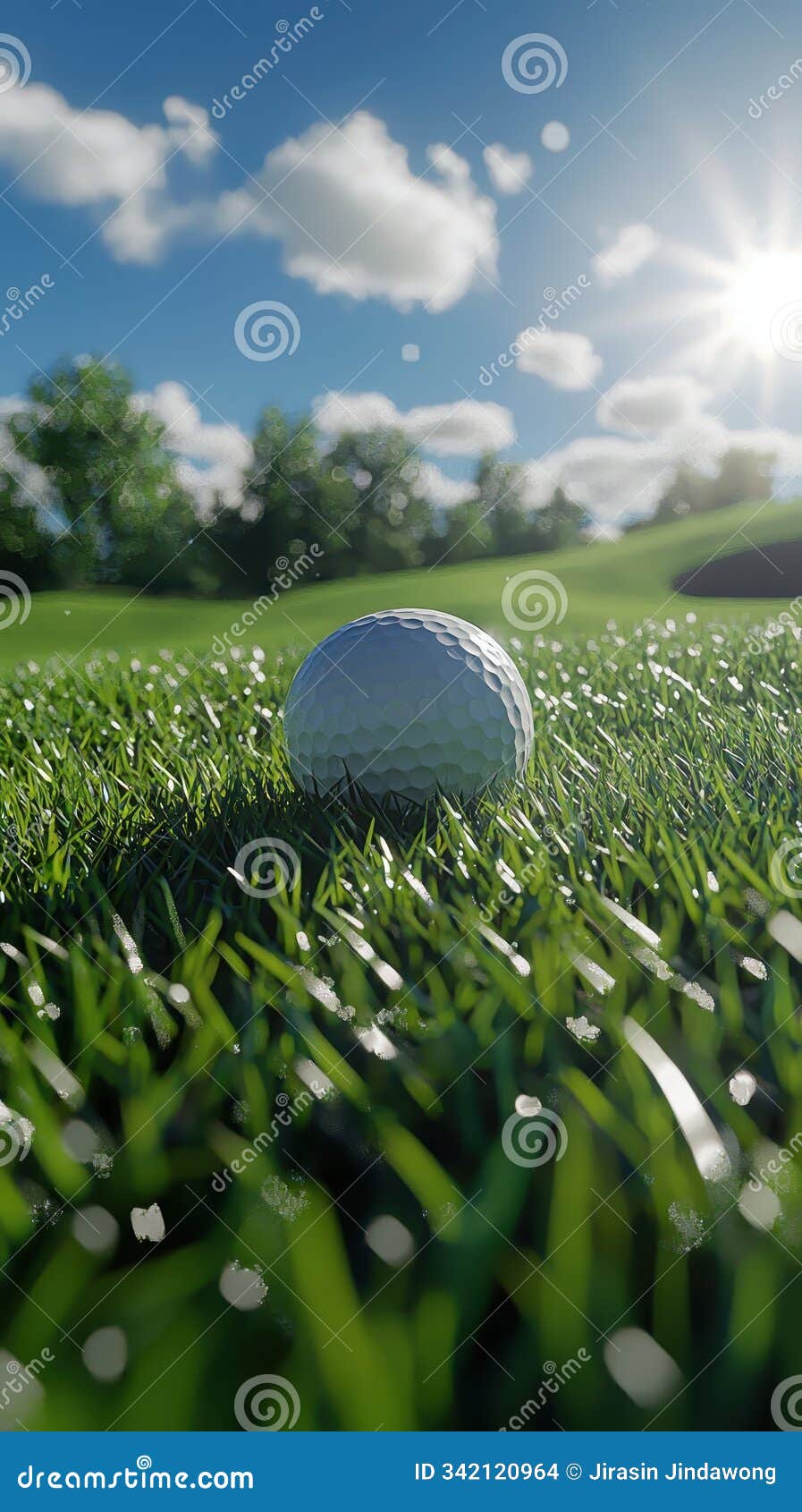 golf ball rolling towards hole at low angle
