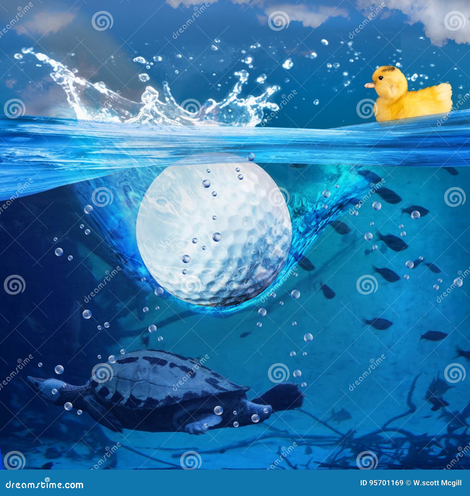 Golf ball splash. stock illustration. Illustration of little 95701169