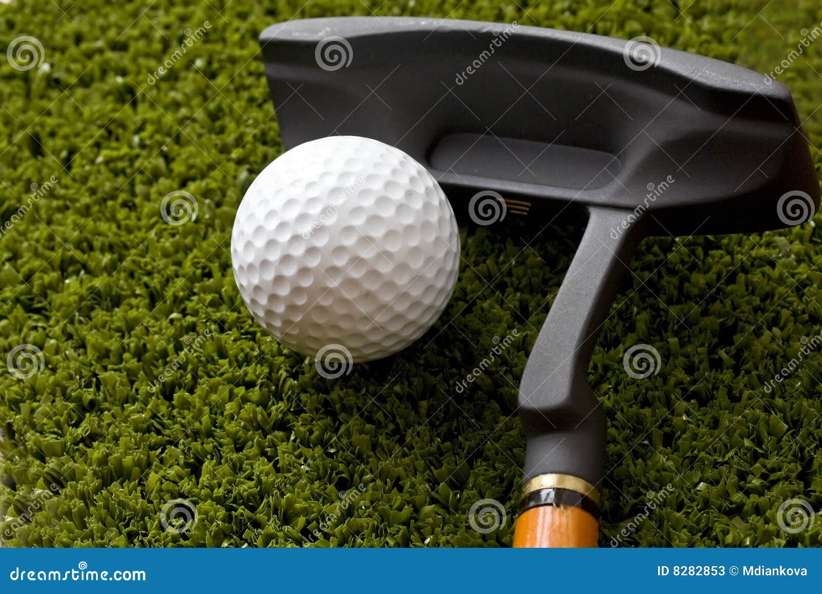 Golf ball and stick stock image. Image of luxury, court 8282853