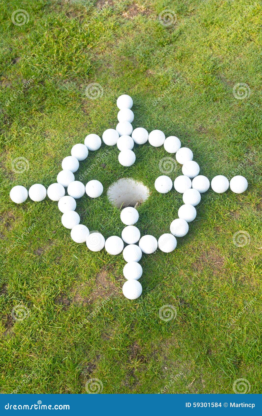 Golf Ball Target Around Hole Stock Photo Image of sport, ball 59301584