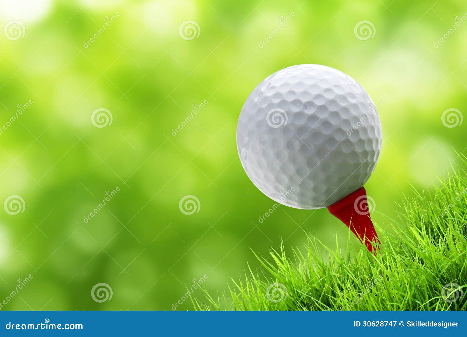 Golf ball on tee stock image. Image of field, competition 30628747