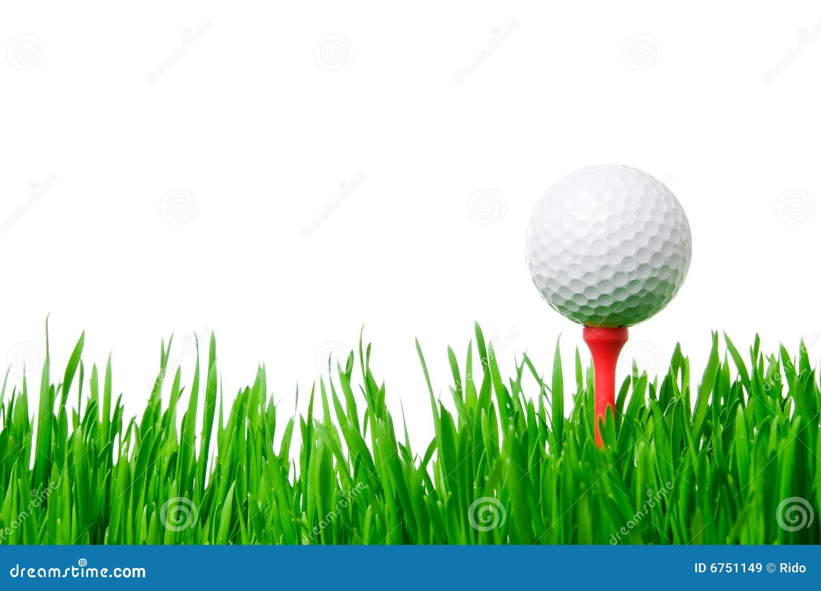 golf ball on tee 