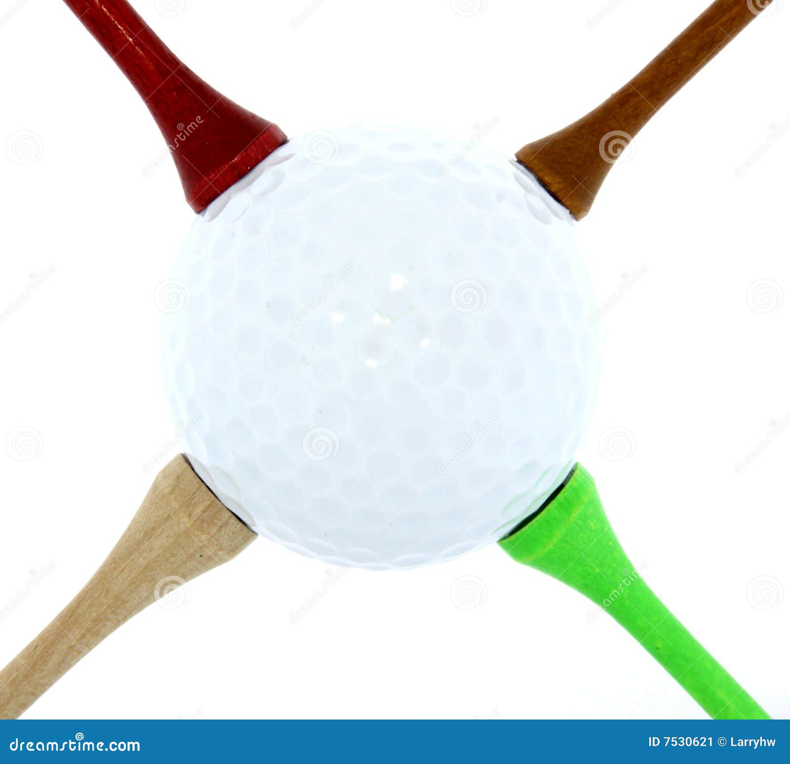 Golf Ball with Tees stock image. Image of macro, play 7530621