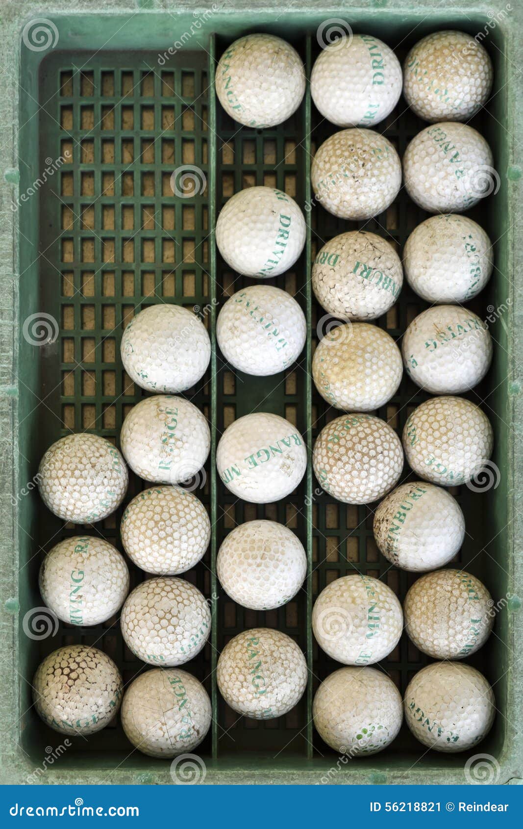 Golf ball in tray stock image. Image of sport, ball, balls 56218821