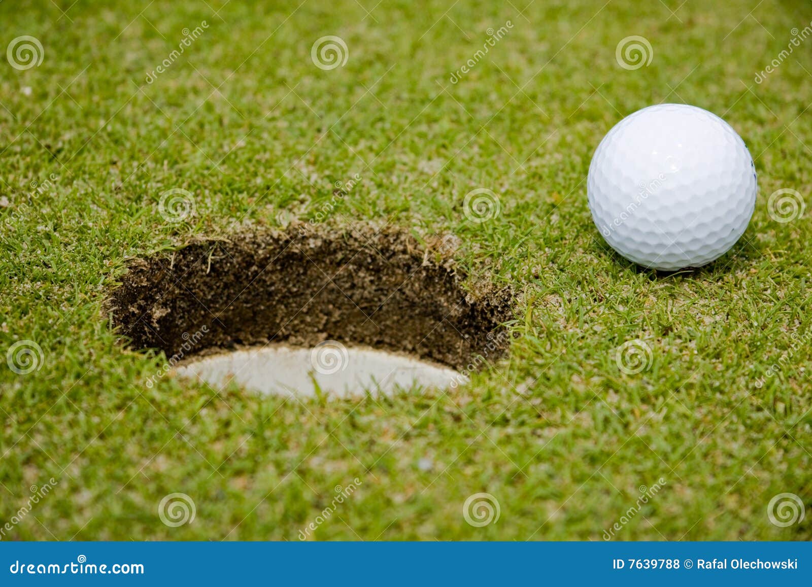 Golf Ball Very Close To a Hole Stock Photo Image of compete, summer 7639788