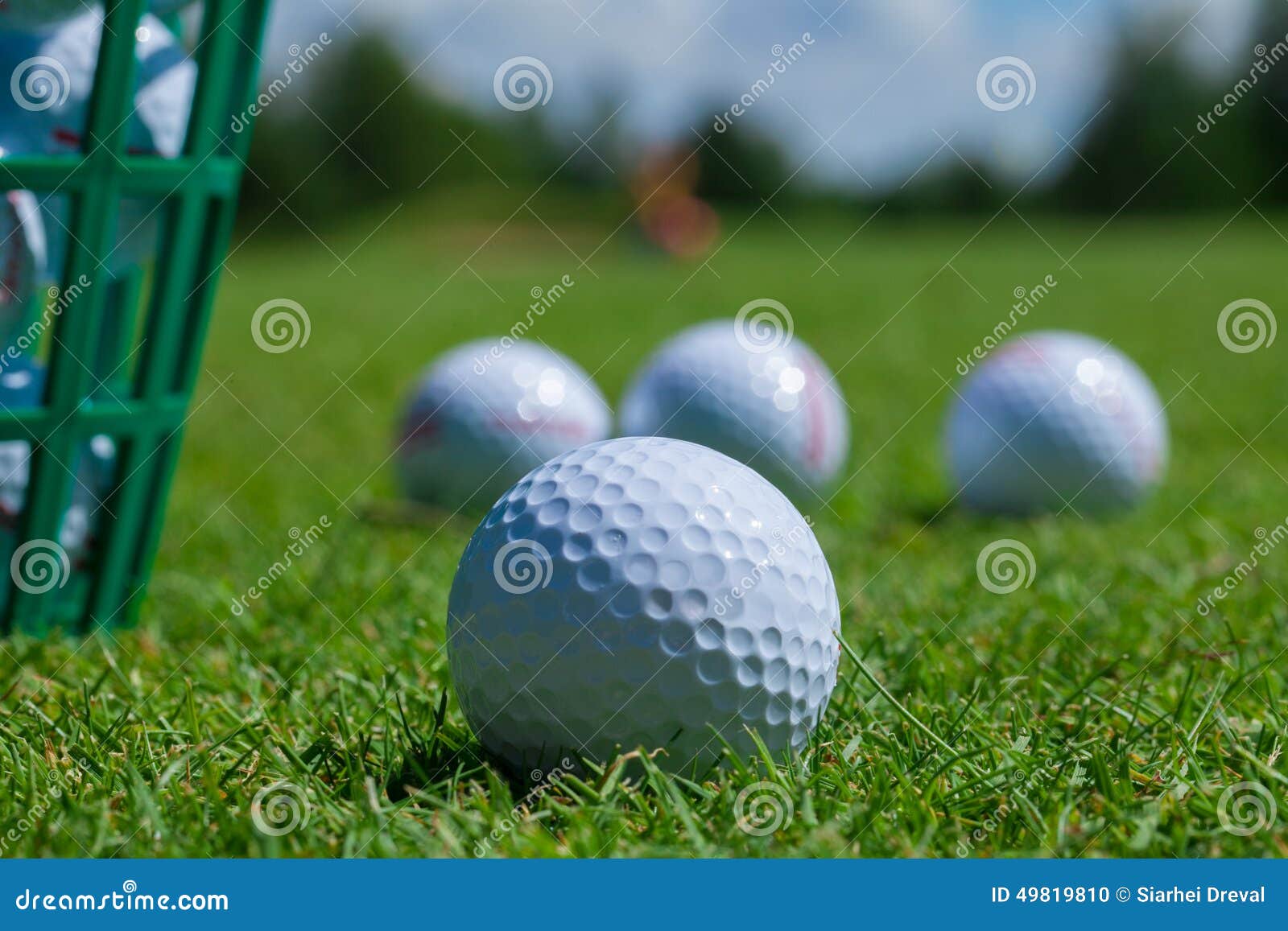 Golf balls basket stock photo. Image of activity, pursuit - 49819810