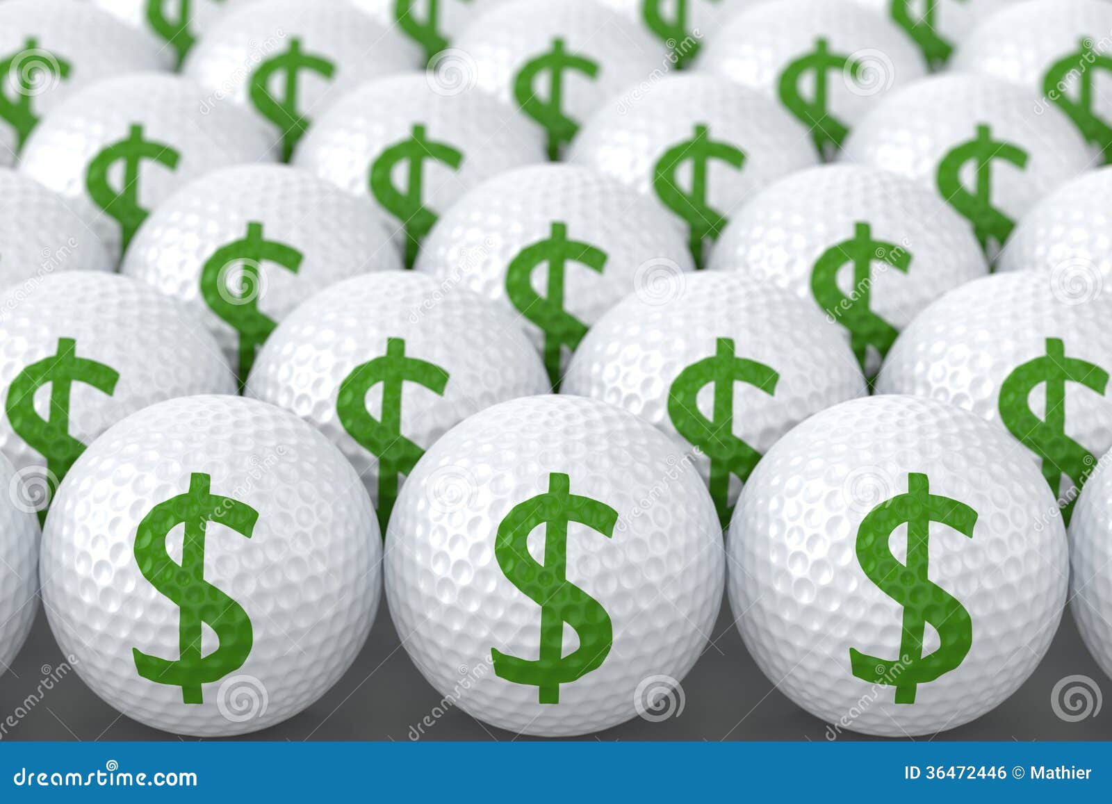 Golf Balls with Dollar Sign Stock Illustration Illustration of money