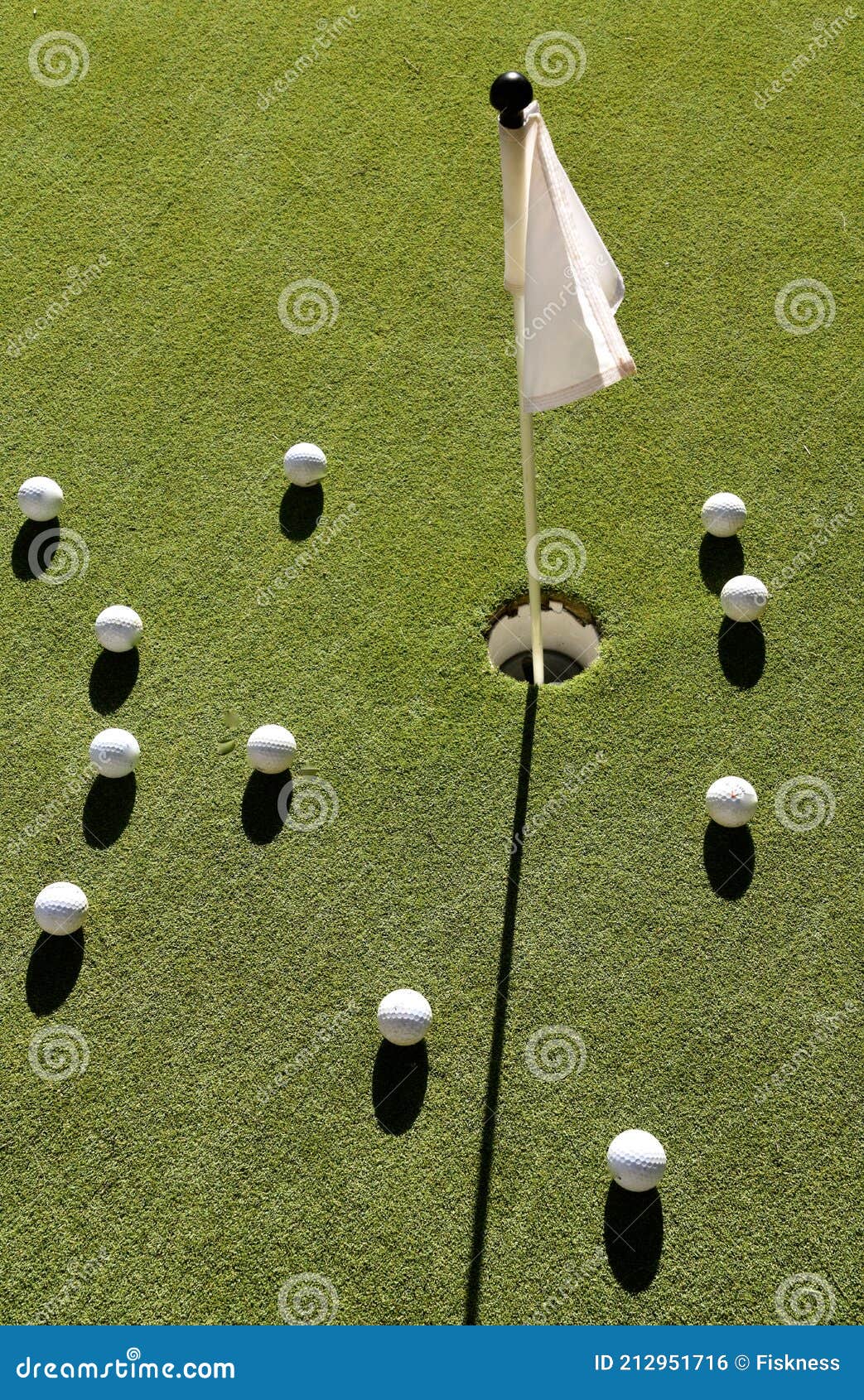 Golf Balls on a Practice Putting Green Stock Photo Image of sport