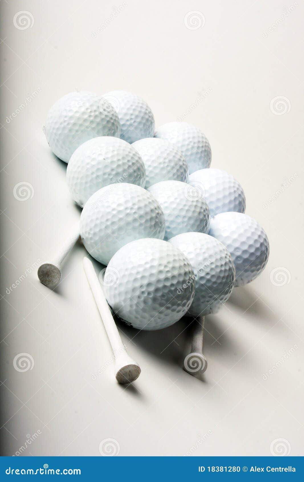 Golf balls and tees stock photo. Image of game, hitting 18381280